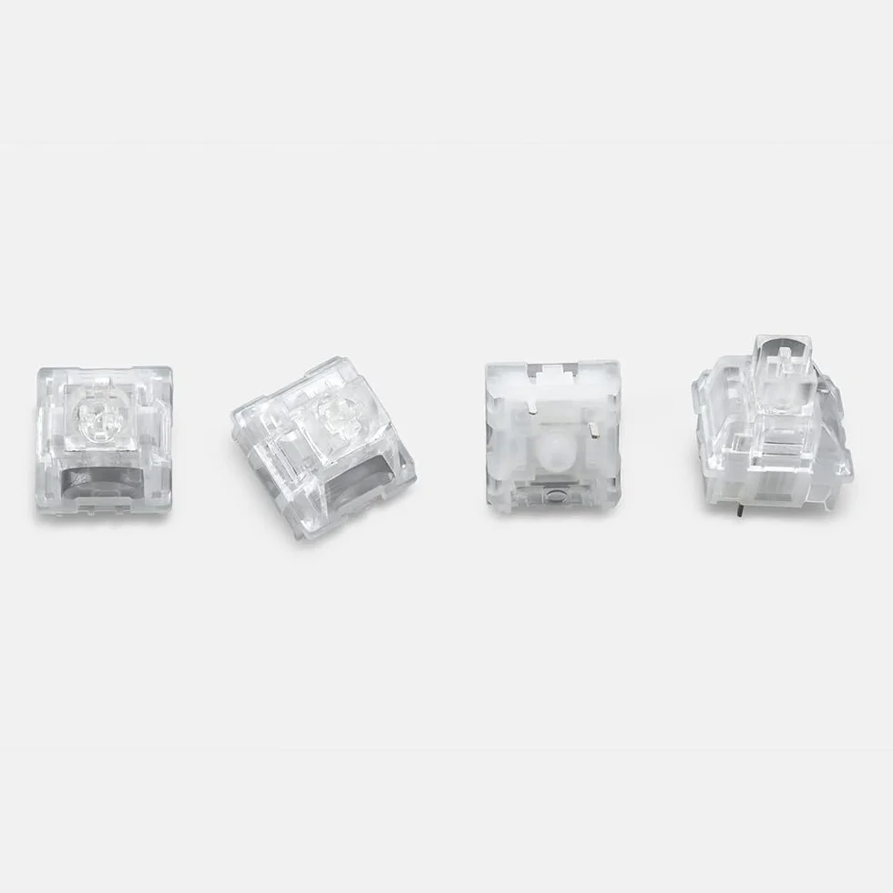 TTC Frozen Silent V2 przełącznik, przezroczysty RGB wstępnie nasmarowany, cichy, liniowy przełącznik klawiatury mechanicznej (70 szt.)