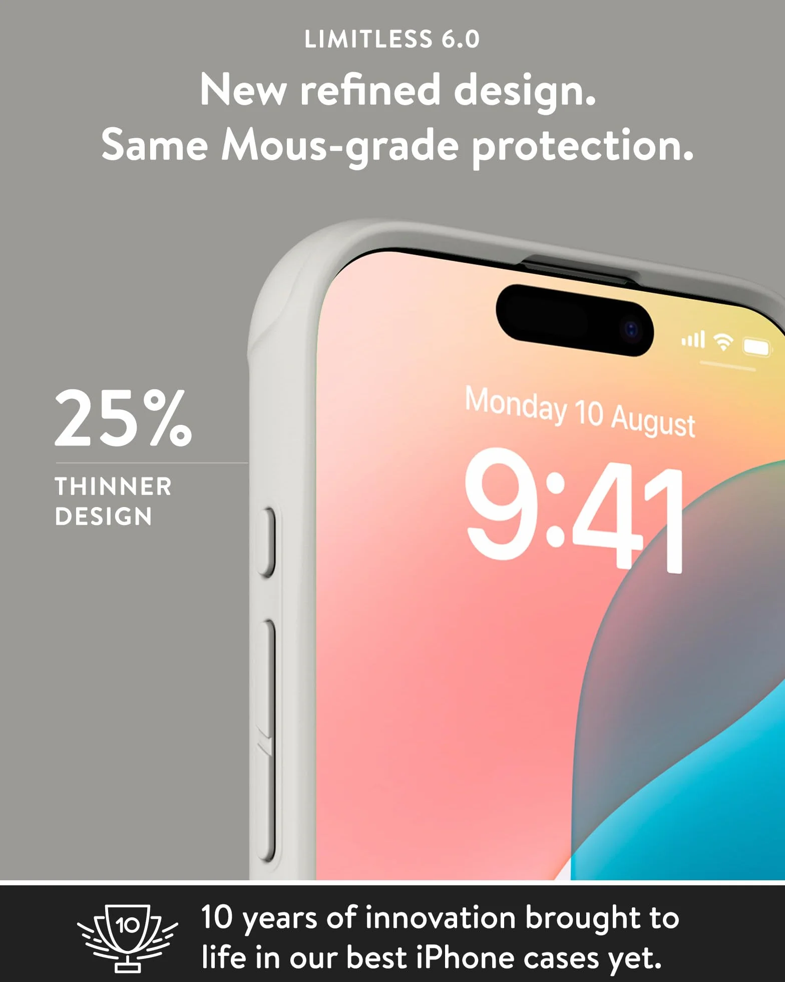 Mous Etui MagSafe do iPhone'a 16 Pro Max, kompatybilne ze sterowaniem kamerą, nieograniczony piasek