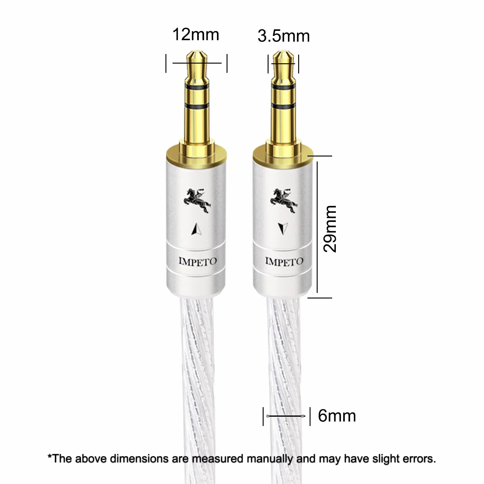 Impeto audiophile kabel Aux, kabel audio S-OCC 3,5 mm kabel jack [1,5 m] kabel stereo jack na jack do słuchawek, samochodu, telefonu komórkowego, komputera, głośnika, MP3 1,5 metra