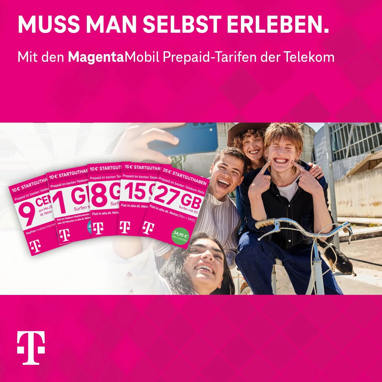 Telekom MagentaMobil Prepaid M karta SIM 5G 13 GB Allnet Flat roaming UE