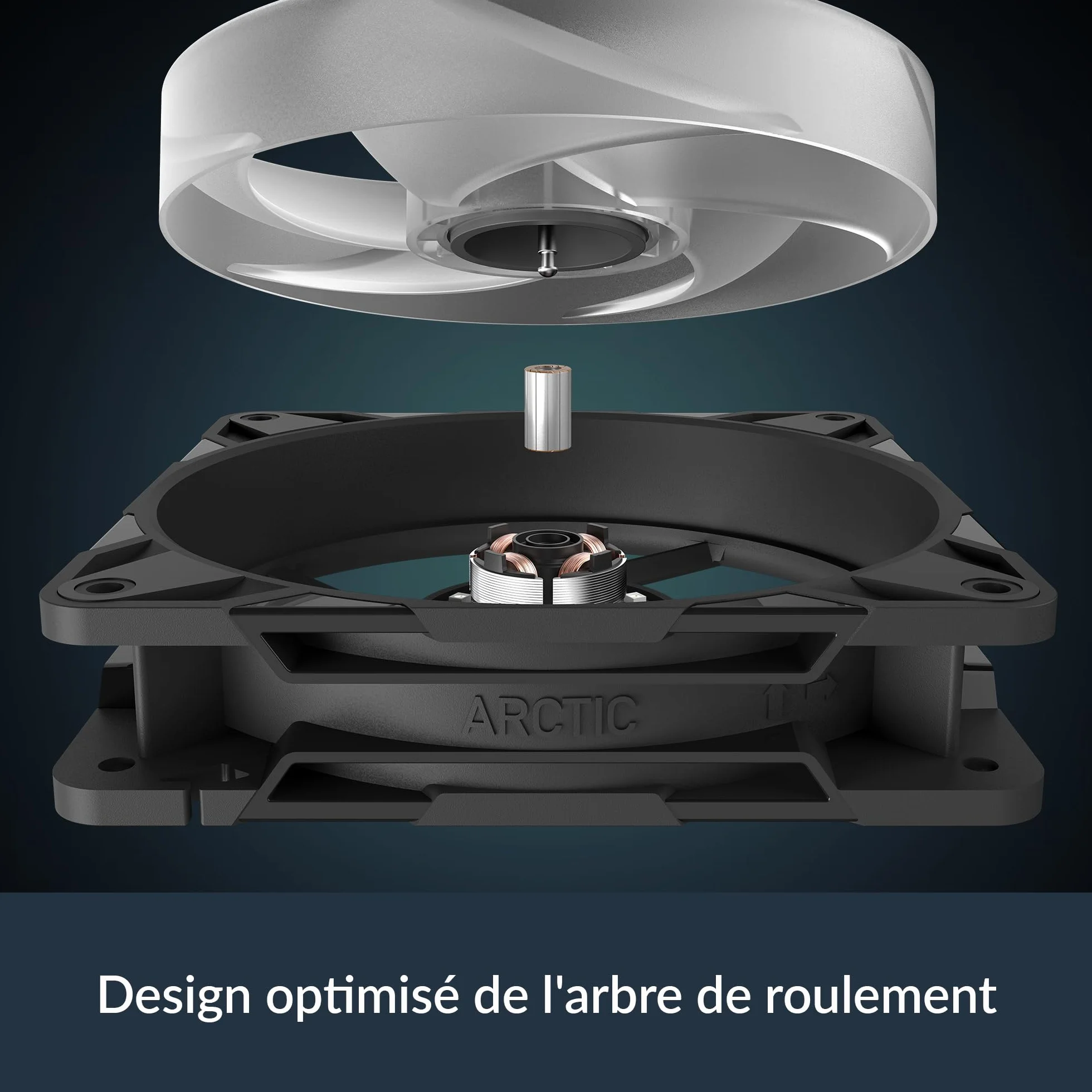 ARCTIC P12 Pro Reverse A-RGB – 120 mm Najwyższej jakości wentylator rewersyjny z rozdzielaczem, Wentylator PWM z rozgałęźnikiem kabla Y, 500-3000 rpm, 0 rpm <5% PWM, 5V D RGB, FDB, 4-Pin - Czarny