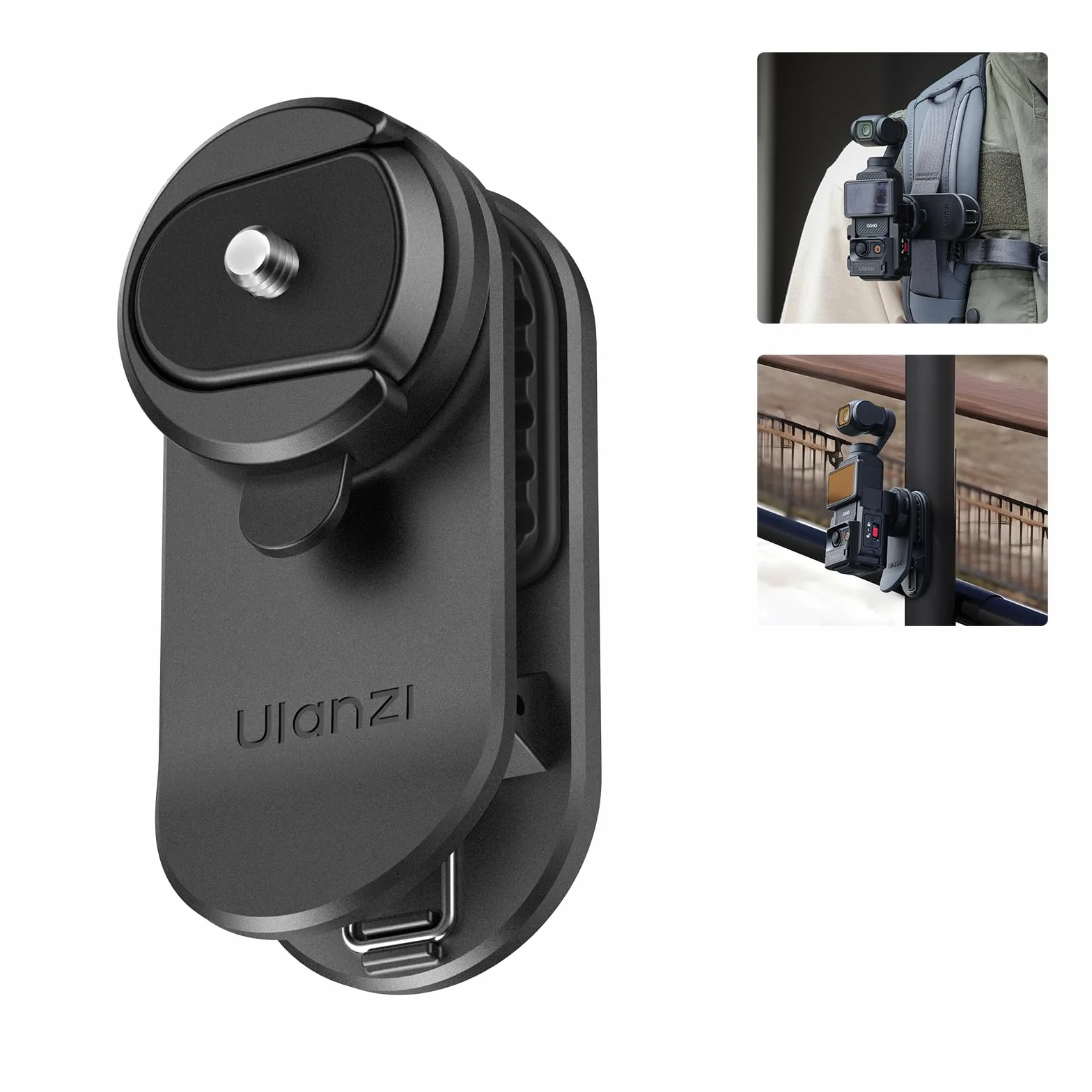 ULANZI CK02 Cka szybkie zapięcie do aparatu DJI Osmo Pocket 3, magnetyczny uchwyt do Osmo Pocket 3, z gwintem 1/4 cala do kamer sportowych, adapter rozszerzający