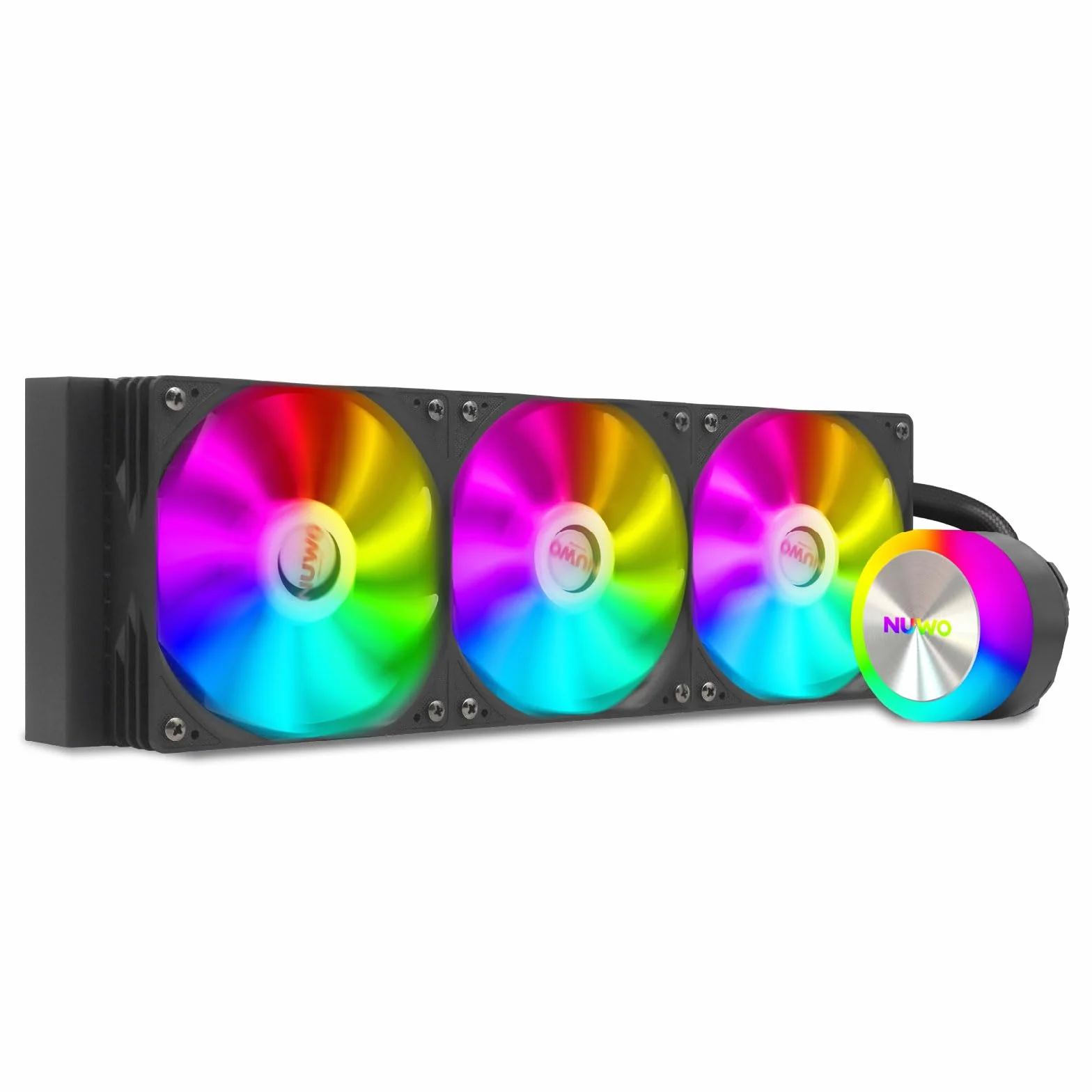 Nuwo Celsius ARGB Radiator cieczy 360 mm, TDP 315 W, pompa o wysokiej wydajności, 3 wentylatory ARGB PWM, do procesora AM5/AM4 i LGA 1851/1700/1200/115x