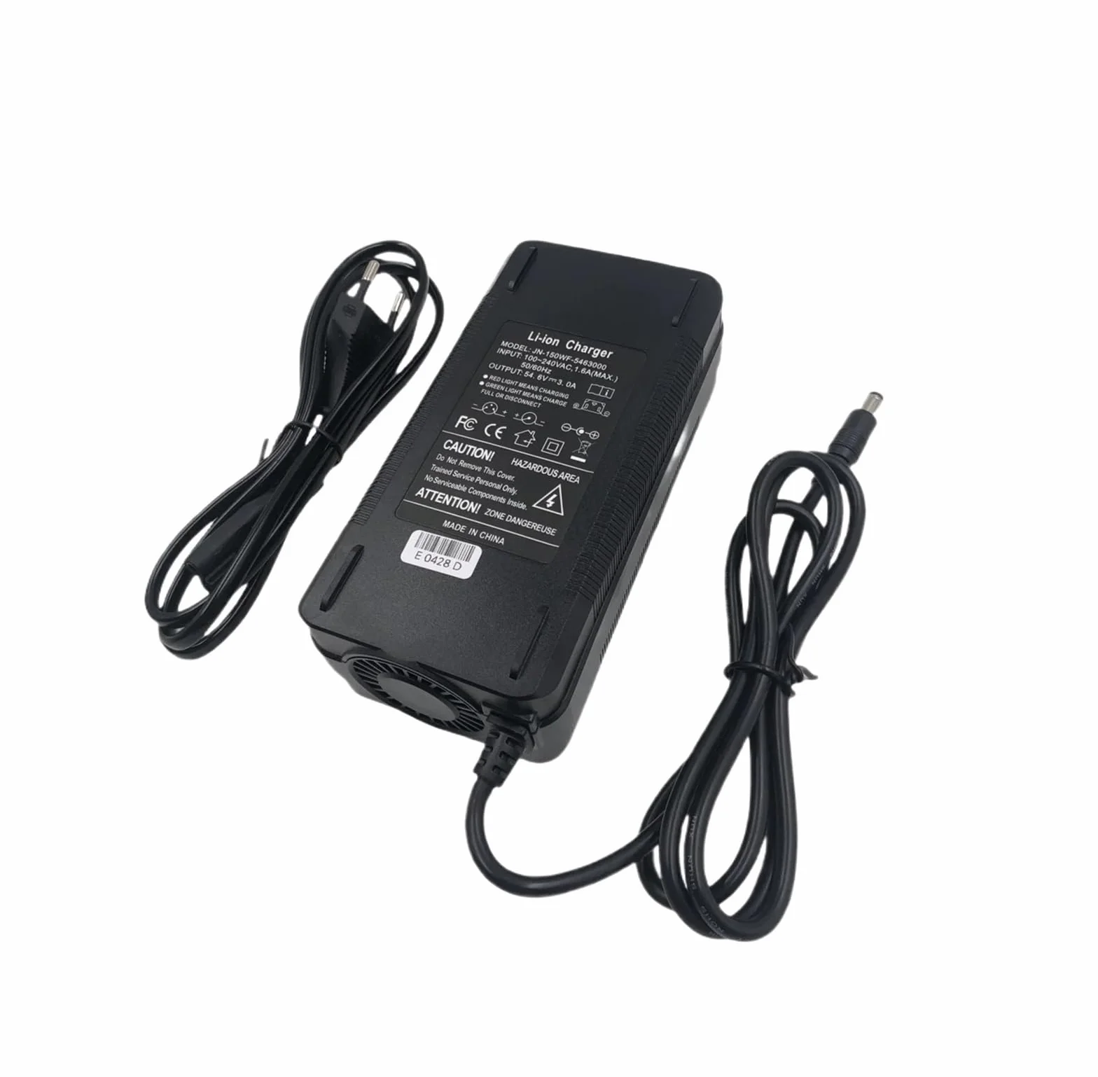 Ładowarka do baterii 54,6 V 3 A, kompatybilna z akumulatorem litowo-jonowym 13 S 48 V, ładowarka litowo-jonowa (adapter Dock add AU)