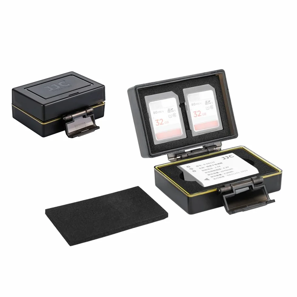 JJC Kompatybilny Etui na Baterię i Karty SD dla Ricoh GRIII, GR III HDF, Olympus TG-7, TG-6, TG-5, DB-110, LI-90B