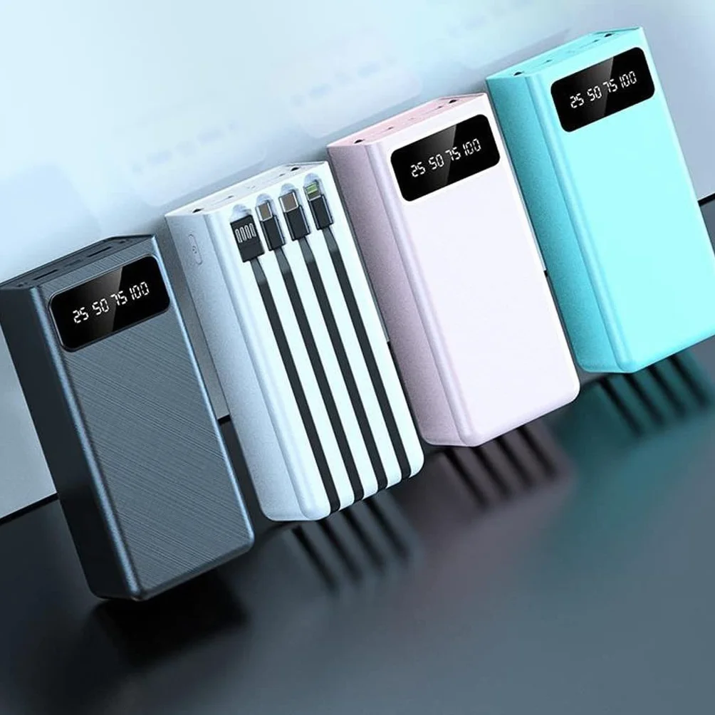 JJJ Samodzielny powerbank o super dużej pojemności 30 000 mAh przenośny przenośny kreatywny zasilacz Power Bank (Kolor: czarny, Rozmiar: 10 000 mAh)