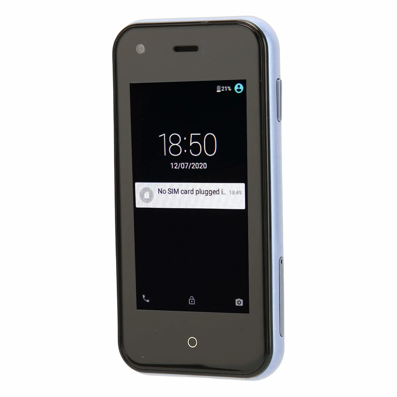 Mini Smartfon 3G, Mini Telefon Komórkowy Soyes D18 Czterordzeniowy 1 GB 8 GB do Domu dla Studentów (Jasnoniebieski szary)