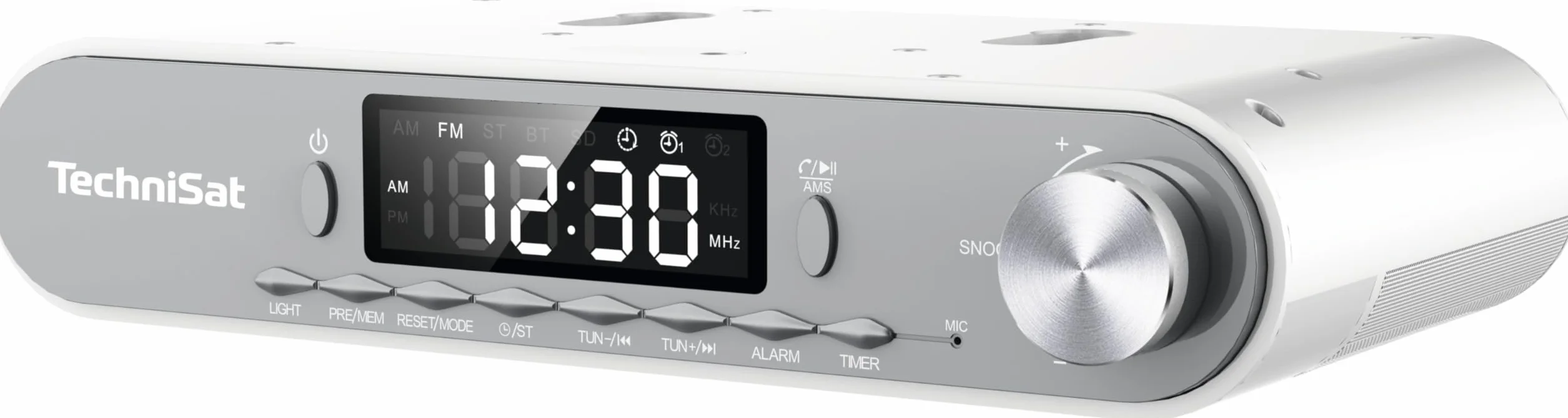 TechniSat KITCHENRADIO – radio kuchenne do zabudowy z UKW/FM, wyświetlacz LED, lampa robocza, timer, Bluetooth, funkcja budzika, zestaw głośnomówiący, głośnik 5 W