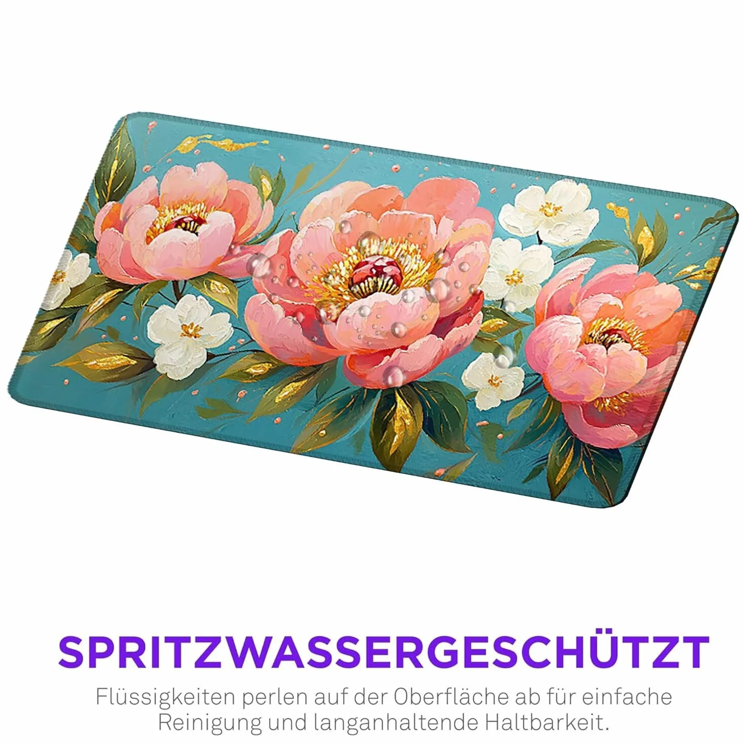 Podkładka pod mysz XXL 1200 x 600 mm duża podkładka pod mysz do gier, wodoodporne i antypoślizgowe gumowe podkładki pod mysz, podkładka pod mysz z wszytymi krawędziami do komputera, PC (różowy pion) x