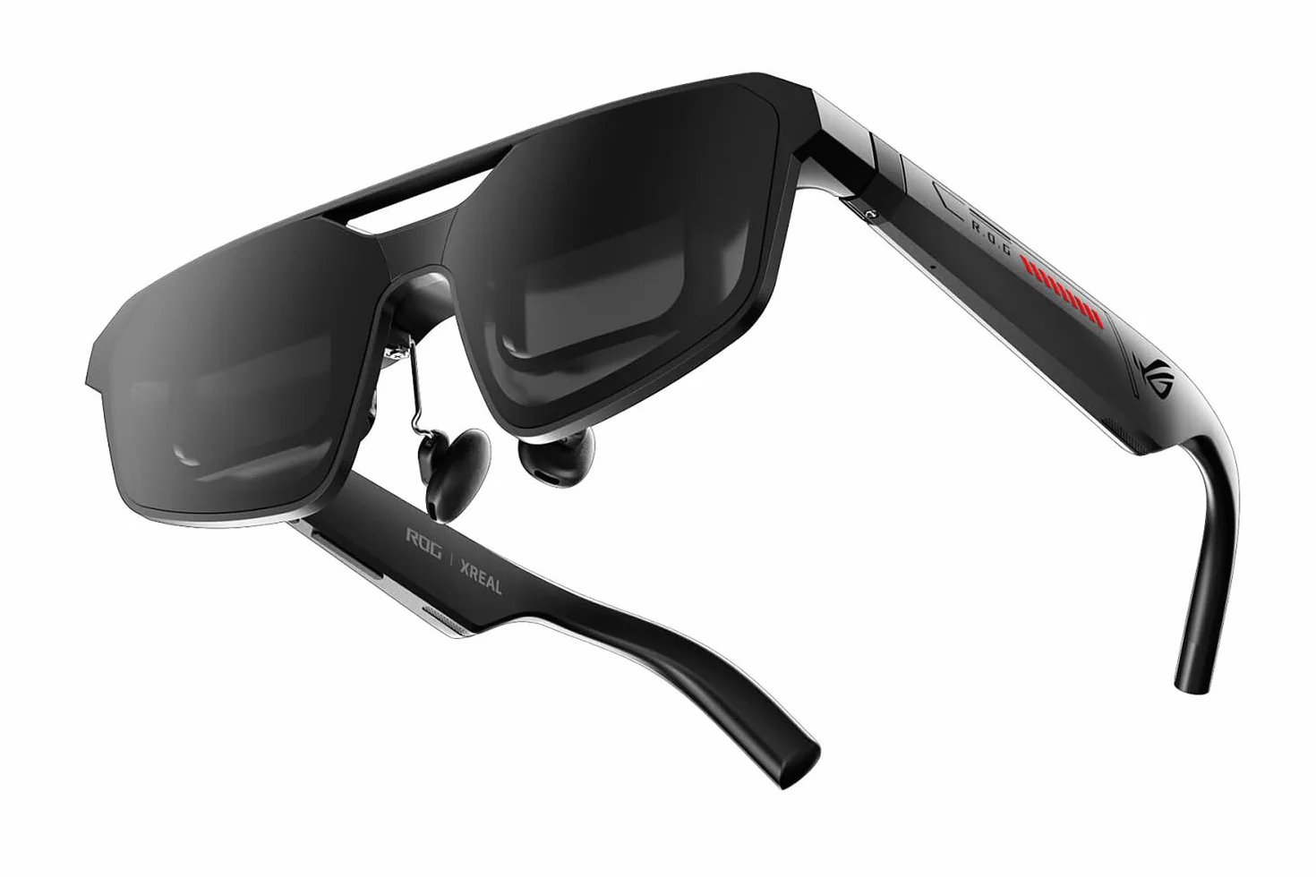 ASUS ROG XREAL R1 okulary gamingowe AR Narrow (częstotliwość odświeżania obrazu 240 Hz, czas reakcji 0,01 ms, wyświetlacz micro OLED, pole widzenia 57°, ściemnianie elektrochromowe, native 3DoF (tryb