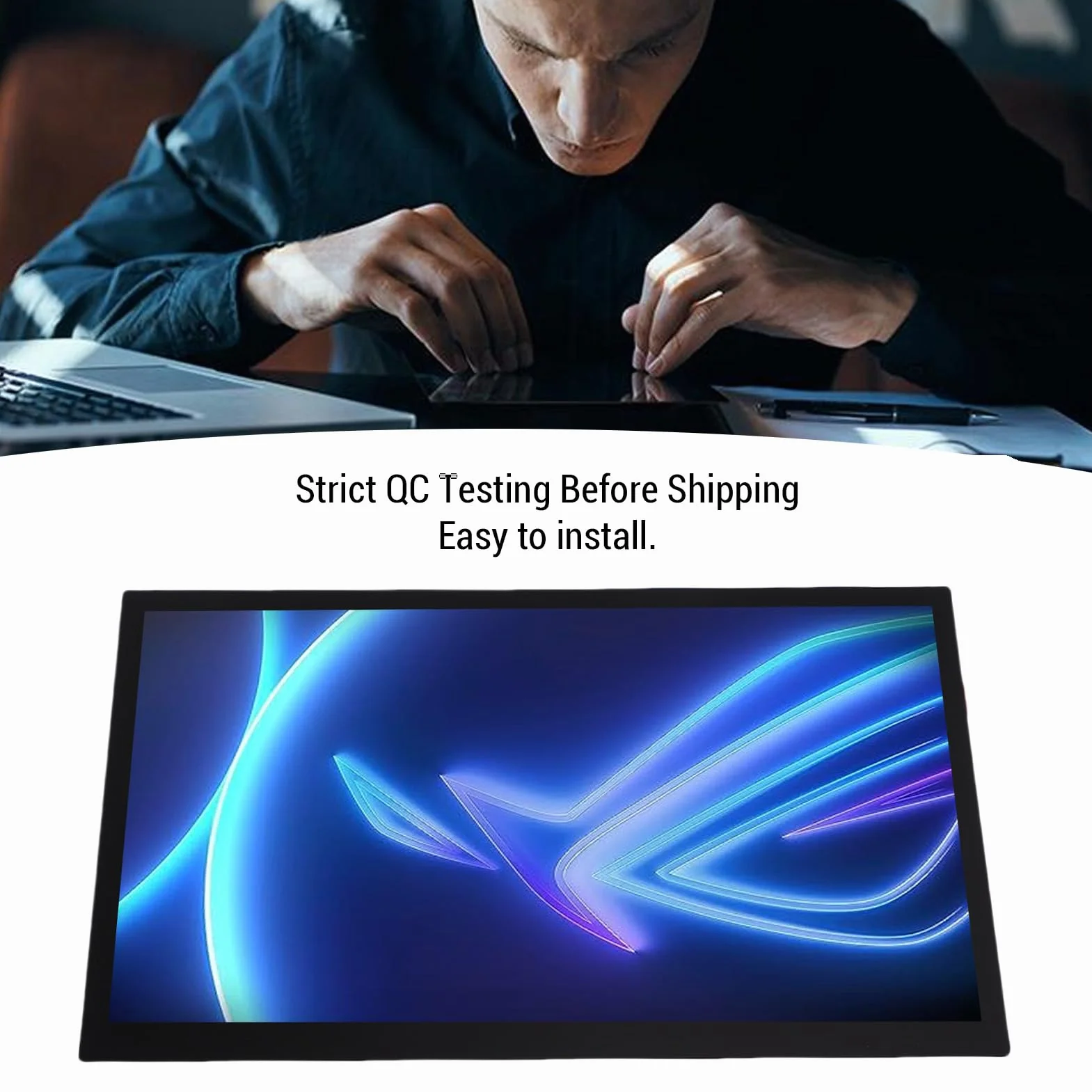 Zamiennik ekranu ZenithAur do Rog Ally 2023 z wielodotykowym wyświetlaczem LCD, FHD 1920 x 1080 500 nitów, montaż Digitizera z ekranem dotykowym do naprawy konsoli RC71L