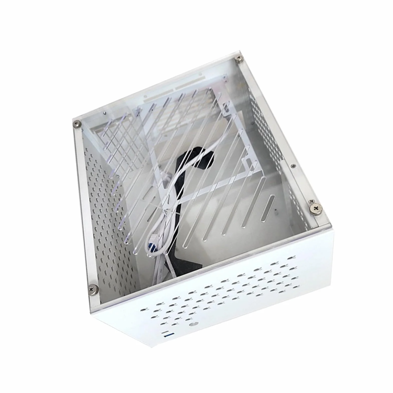 Kompaktowa Obudowa PC Tower, Obsługuje płytę główną ITX/MATX 280 Mm GPU, 5 Wentylatorów, Chłodnica Cieczy 120 Mm, 3 Gniazda PCIe, Zasilanie ATX/SFX, 294 X 250 X 160