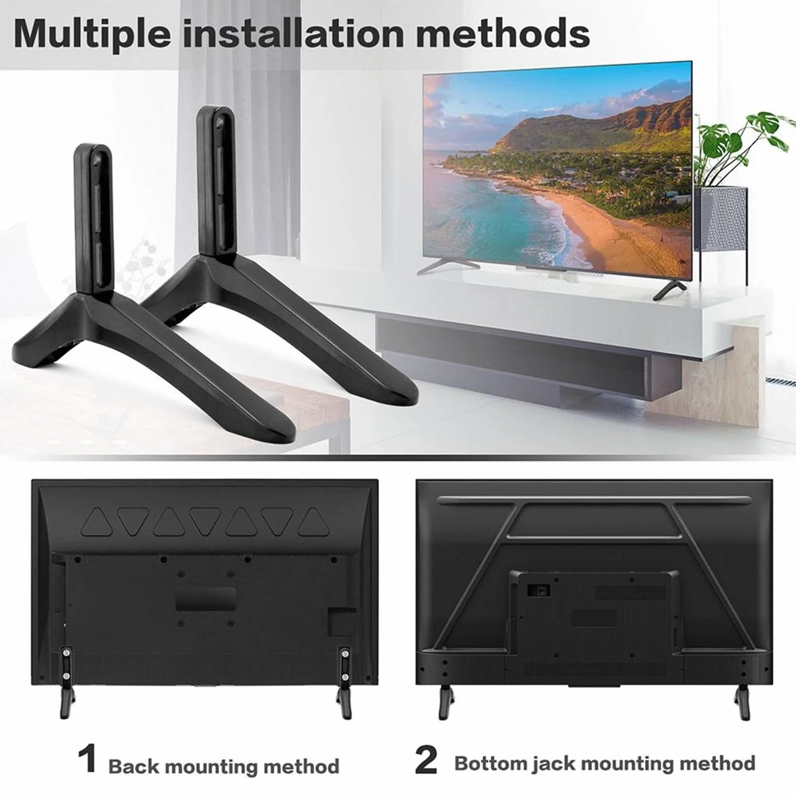 Uniwersalny stojak pod telewizor 32 65 cali Vizio LCD TV 2-pak uchwyt stołowy nie jest kompatybilny z LG TV akcesoria telewizyjne