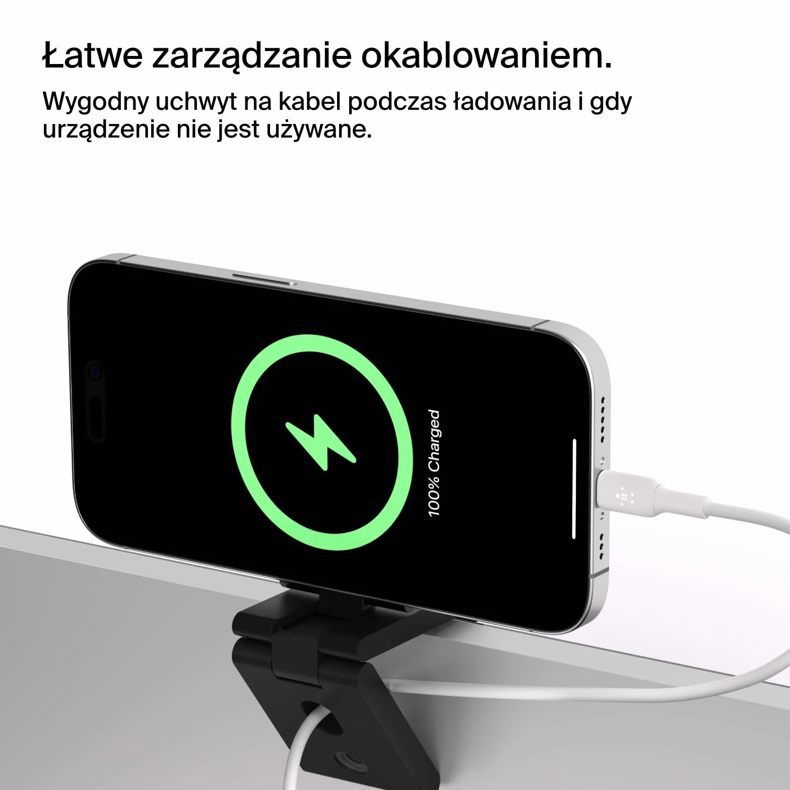 Belkin Uchwyt na kamerę ciągłą MagSafe do komputerów stacjonarnych i wyświetlaczy Mac, kompatybilny z iMac 2017 i nowszymi, iMac Pro 2017, Studio Display, Pro Display XDR, iPhone Series