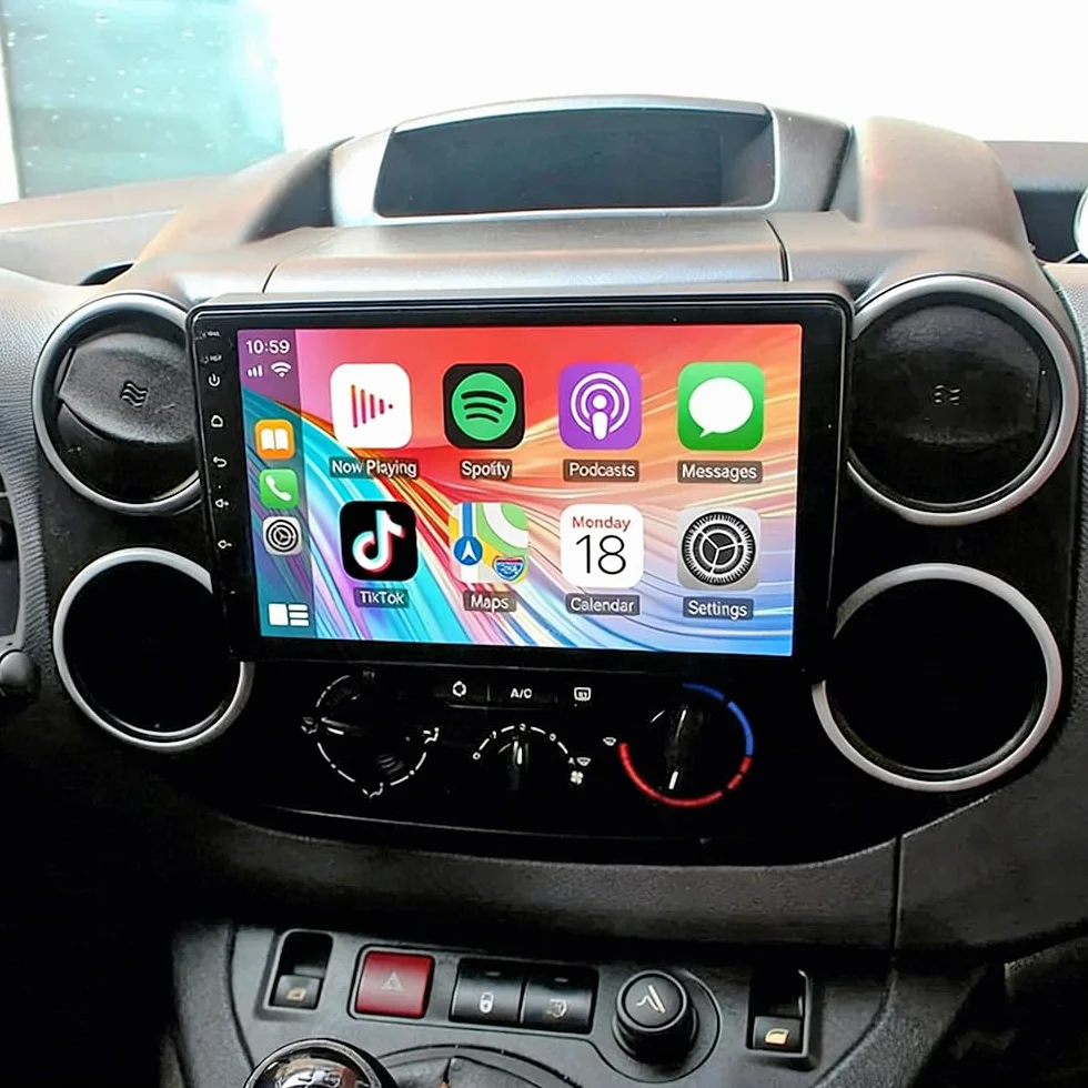 Radio samochodowe stereo 2 + 64 G dla Peugeot Partner 2008-2019 Head Unit for Citroën Berlingo 2 Android 14 GPS nawigacja z bezprzewodowym Carplay, Android 10", ekran dotykowy, Bluetooth, WiFi, FM