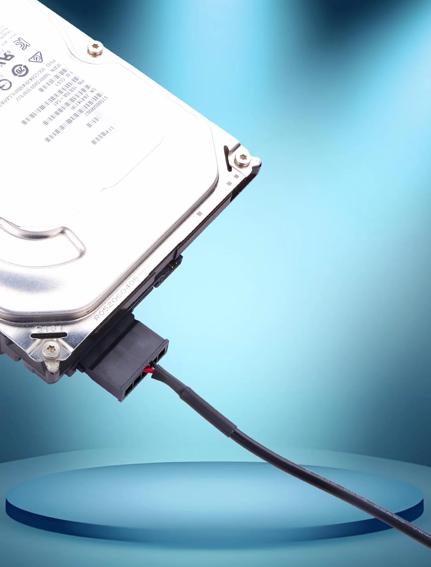 2-pak USB na SATA Power Cable, 50 cm 22AWG Tinned Copper Cord for SATA HDD/SSD 2.5", zasilanie przez port USB / ładowarkę / power bank (bez transferu danych, tylko 5 V, nie nadaje się do