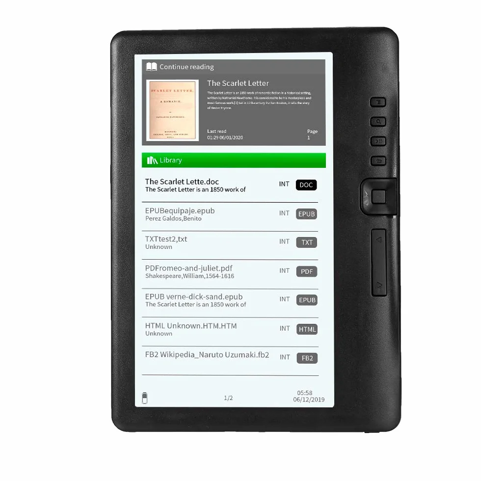 7-calowy kolorowy ekran czytnik e-booków 230 5g lekki przenośny czytnik e-booków - automatyczna zakładka z gniazdem na kartę TF do dojazdów do pracy