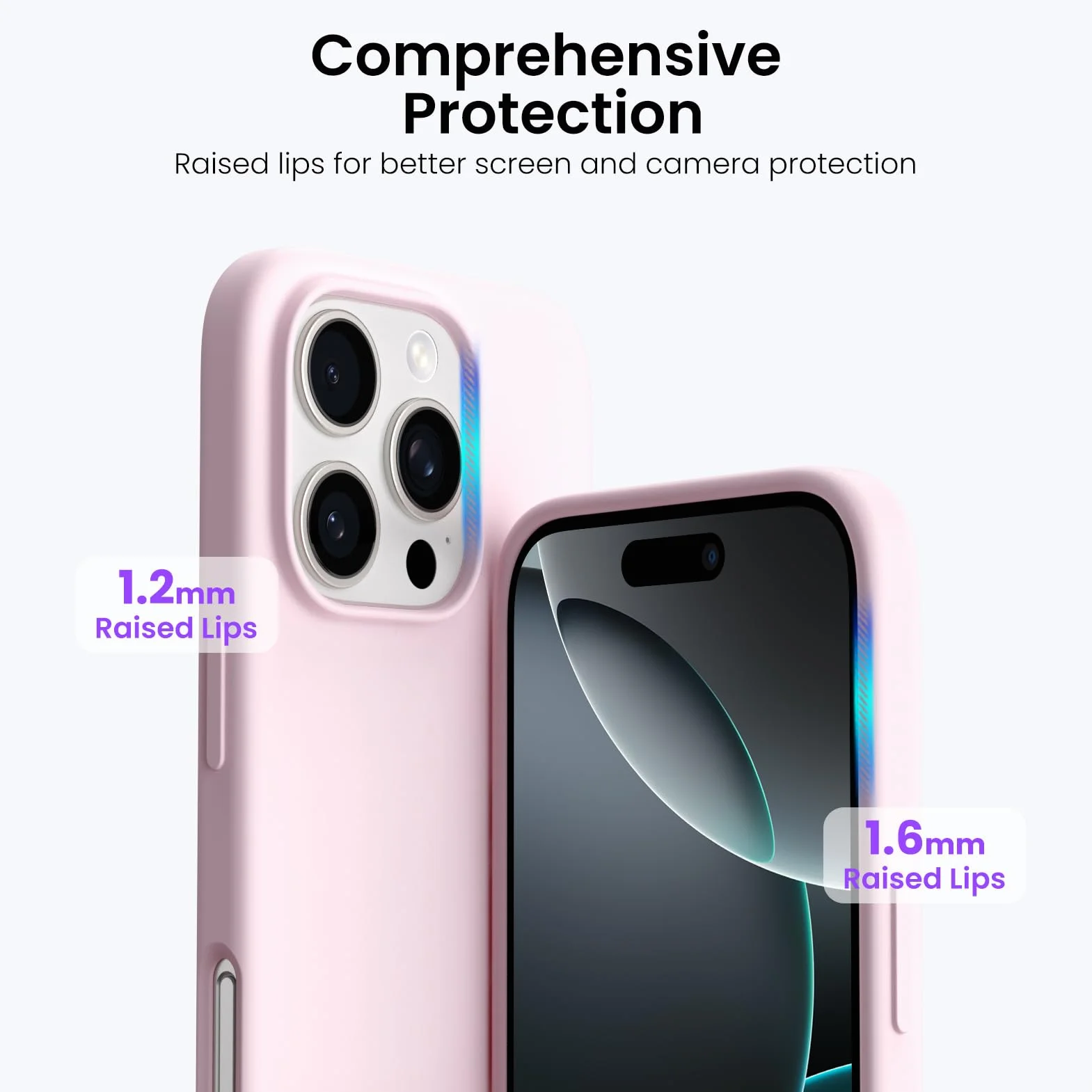 ORNARTO Silikonowe etui iPhone 16 Pro Max 6,9 cala odporne na zarysowania