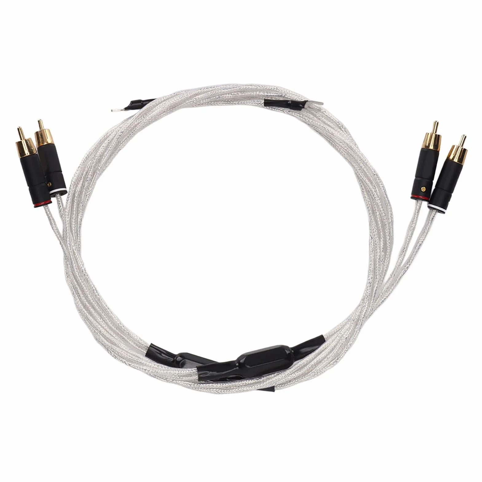 Kabel Xangsane XS-0608 dla Audiofilów, Srebrzenie z Czystej Miedzi, Poprawa Jakości Dźwięku, Męski na Męski do Płyt Winylowych (1M)