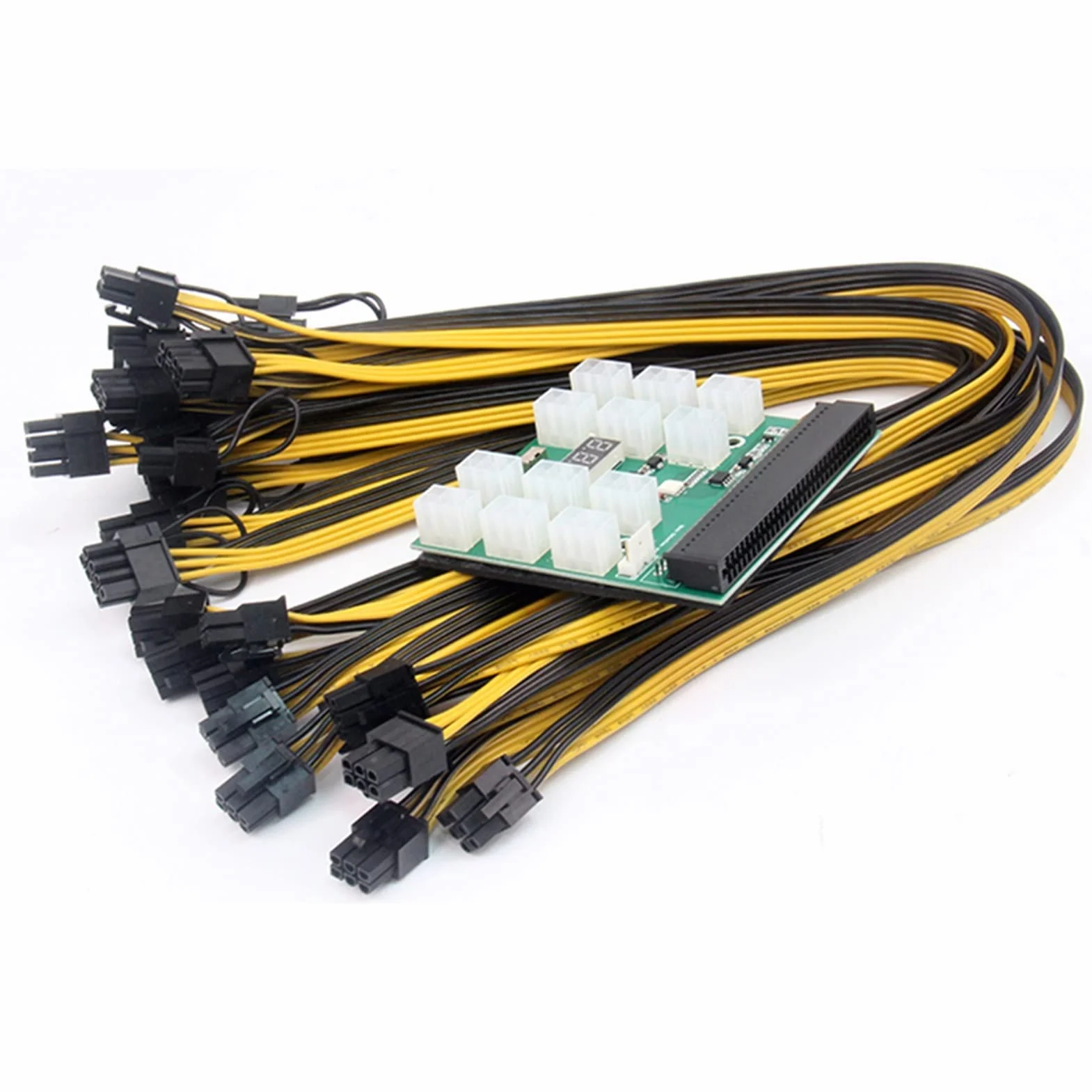 Adapter płytki rozdzielczej 12 szt. 6P męski na (6+2) 8P męski kabel zasilający 12 V PCI-E płyta drukowana do HP GPU Ethereum