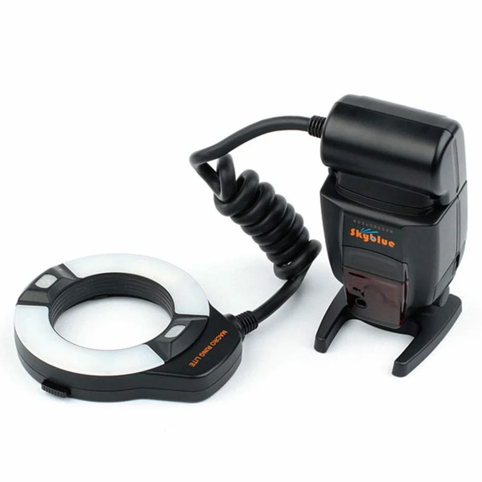 Meike MK-14EXT iTTL TTL LED makro ring lampa błyskowa do aparatu Nikon D4 D800 D5200 D7100 DSLR z mocowaniem na gorącą stopkę