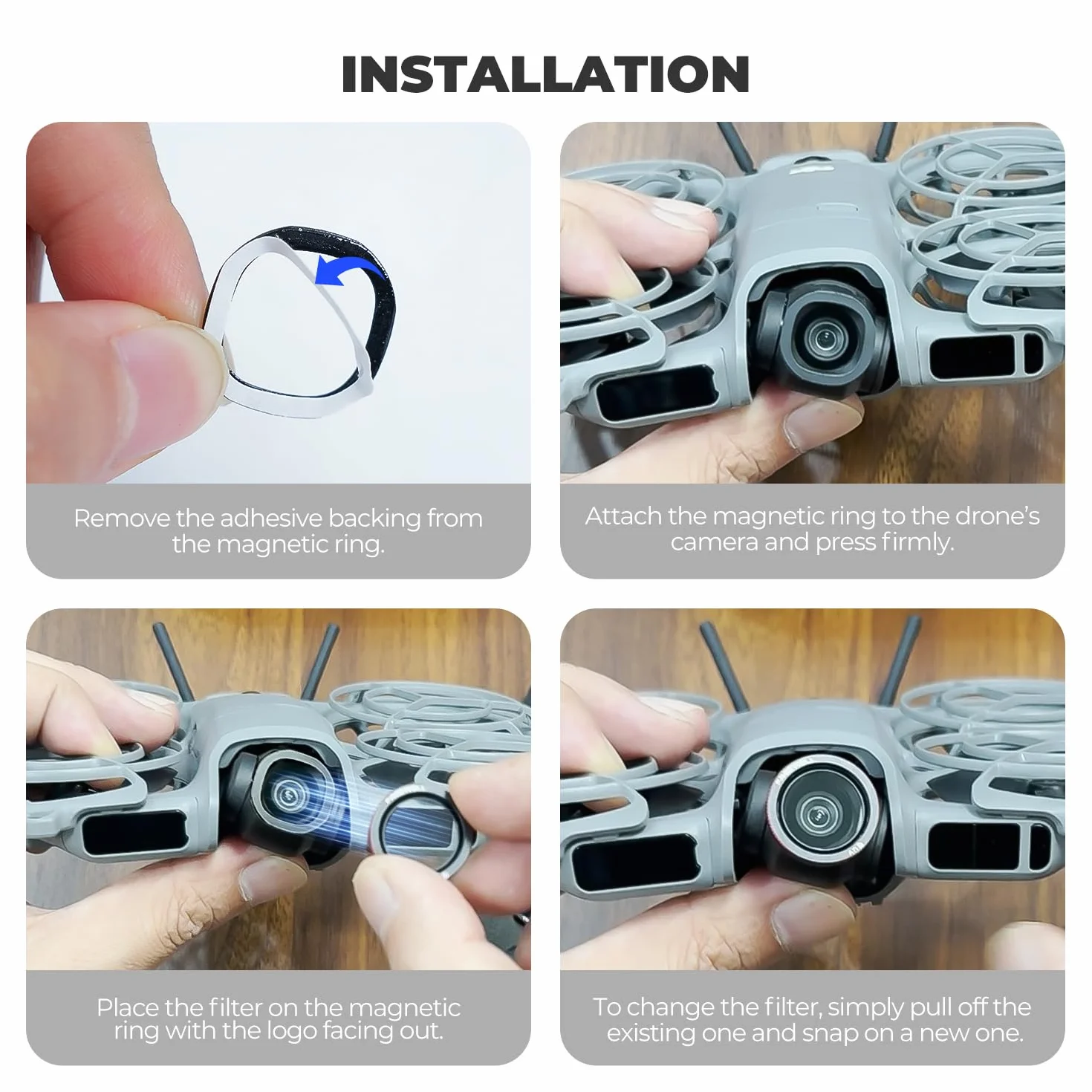Freewell 3-pak filtrów magnetycznych ND dla dji Neo 2 | zawiera ND8, ND16, ND32 dla dokładnej kontroli ekspozycji