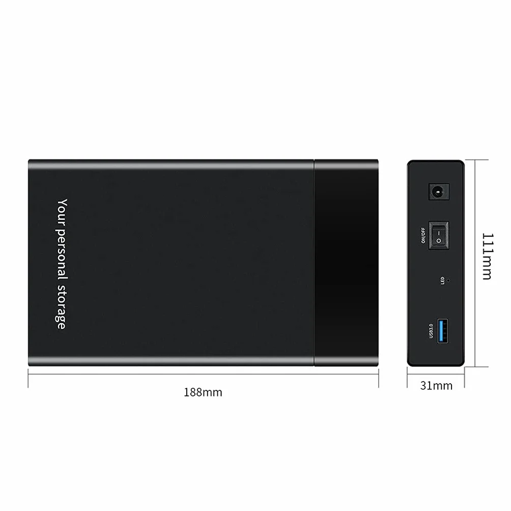 Obudowa dysku twardego SATA III na USB 3.0 Zewnętrzna obudowa dysku twardego 6.3 cm 8.9 cm HDD stacja dokująca do laptopa