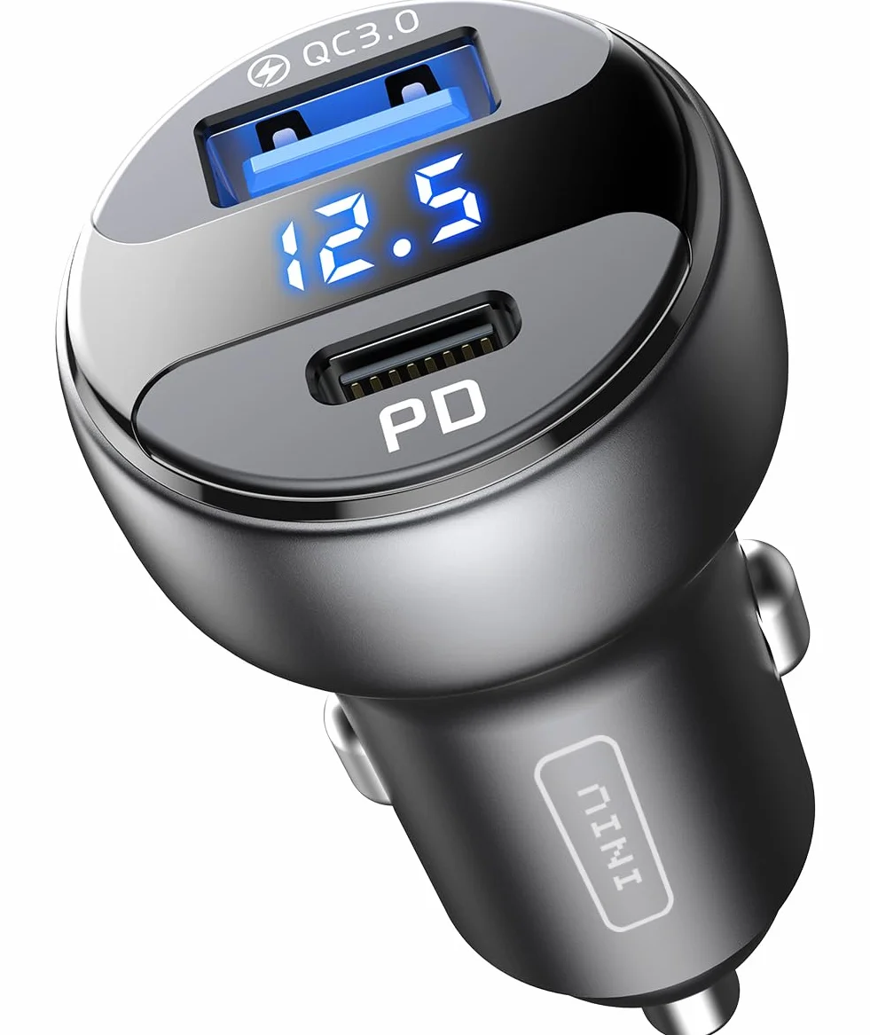 INIU 66W USB zapalniczka cygar 36W PD3.0 USB C szybka ładowarka samochodowa, 30 W QC4.0 USB A Ładowarka do zapalniczki samochodowej do iPhone 16 15 14 13 12 Pro Max Samsung Galaxy S21 Note Pixel iPad
