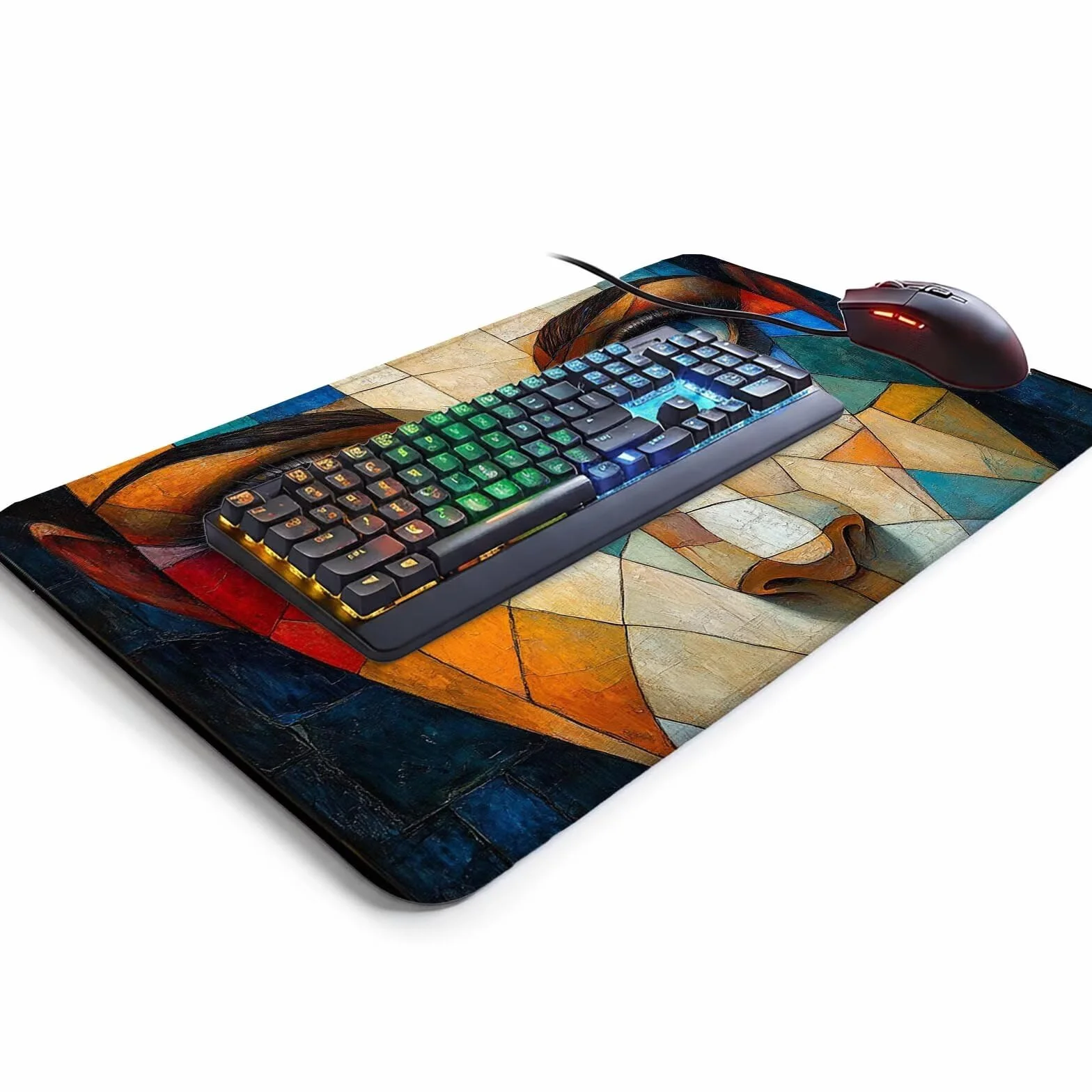 Podkładka pod mysz, abstrakcyjna podkładka pod mysz, XXL, 60 x 140 x 0,3 cm, wodoodporna, gamingowa podkładka pod mysz, dokładność i prędkość, akcesoria do gier, laptop, biuro, prezent dla mężczyzn