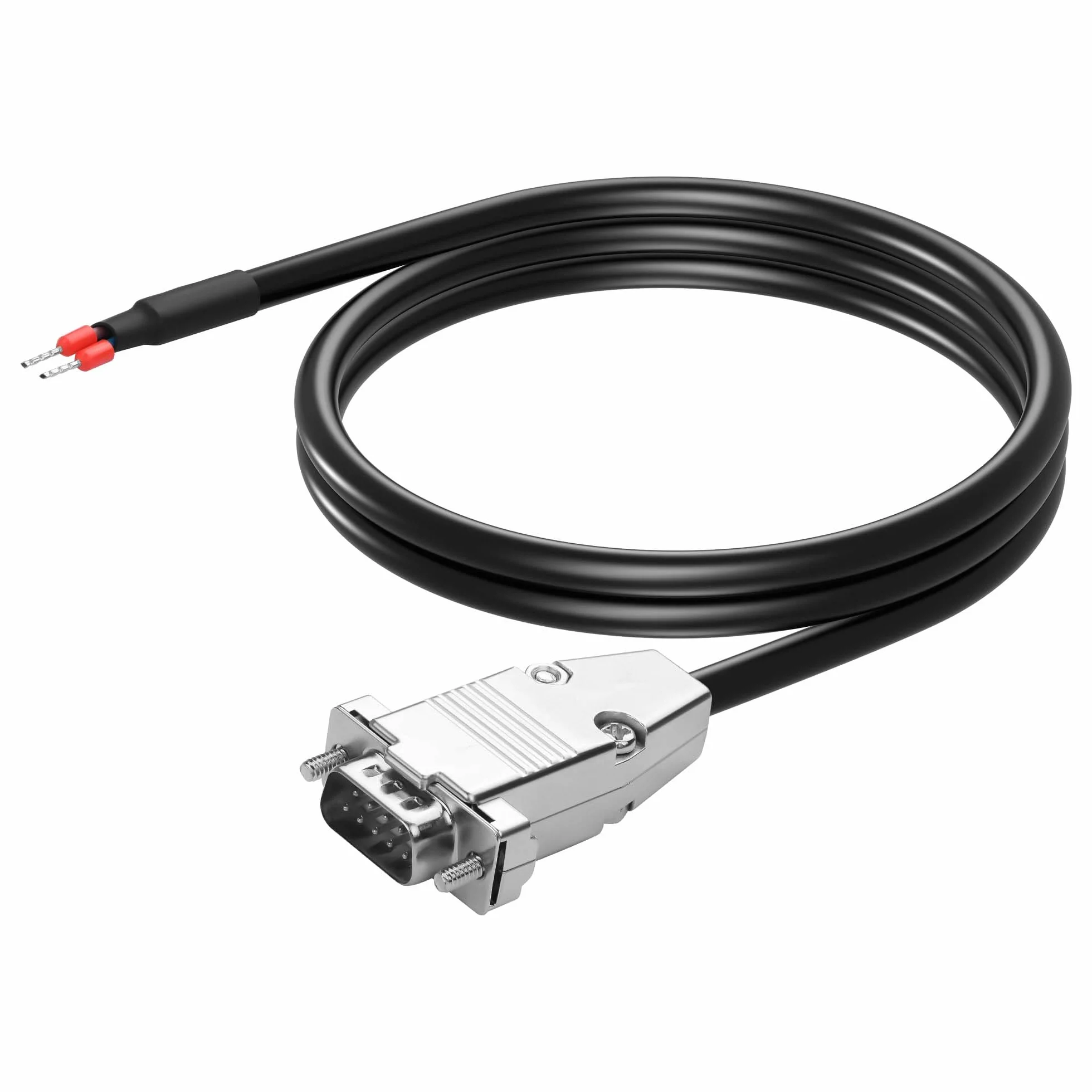 CERRXIAN Wtyk DB9 RS485 kabel szeregowy, wtyczka 22AWG DB9 na gołą końcówkę kabla z 2 zaciskami przyłączeniowymi, 38 styków wtykowych do komunikacji RS485, przemysłowy kabel sterujący – 1 m