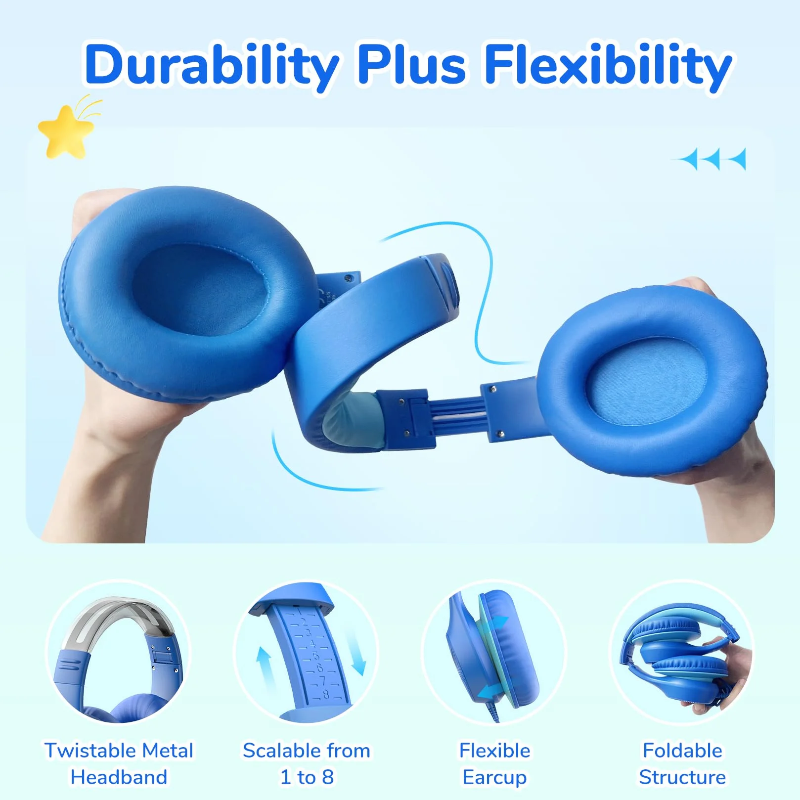 EarFun Kinder Kopfhörer mit USB-C Kabel