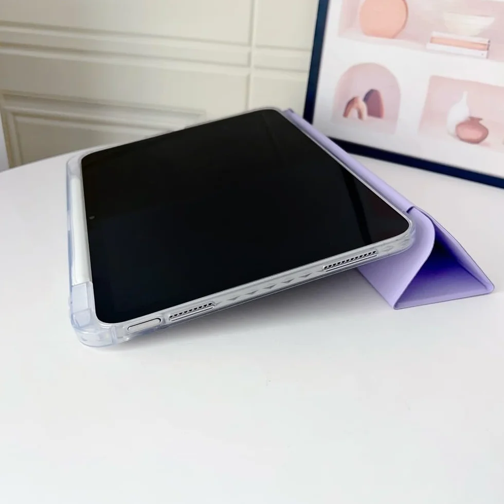 Generic etui kompatybilne z Xiaomi Redmi Pad 2 (kolor: czarny) skórzane twarde silikonowe etui z klapką