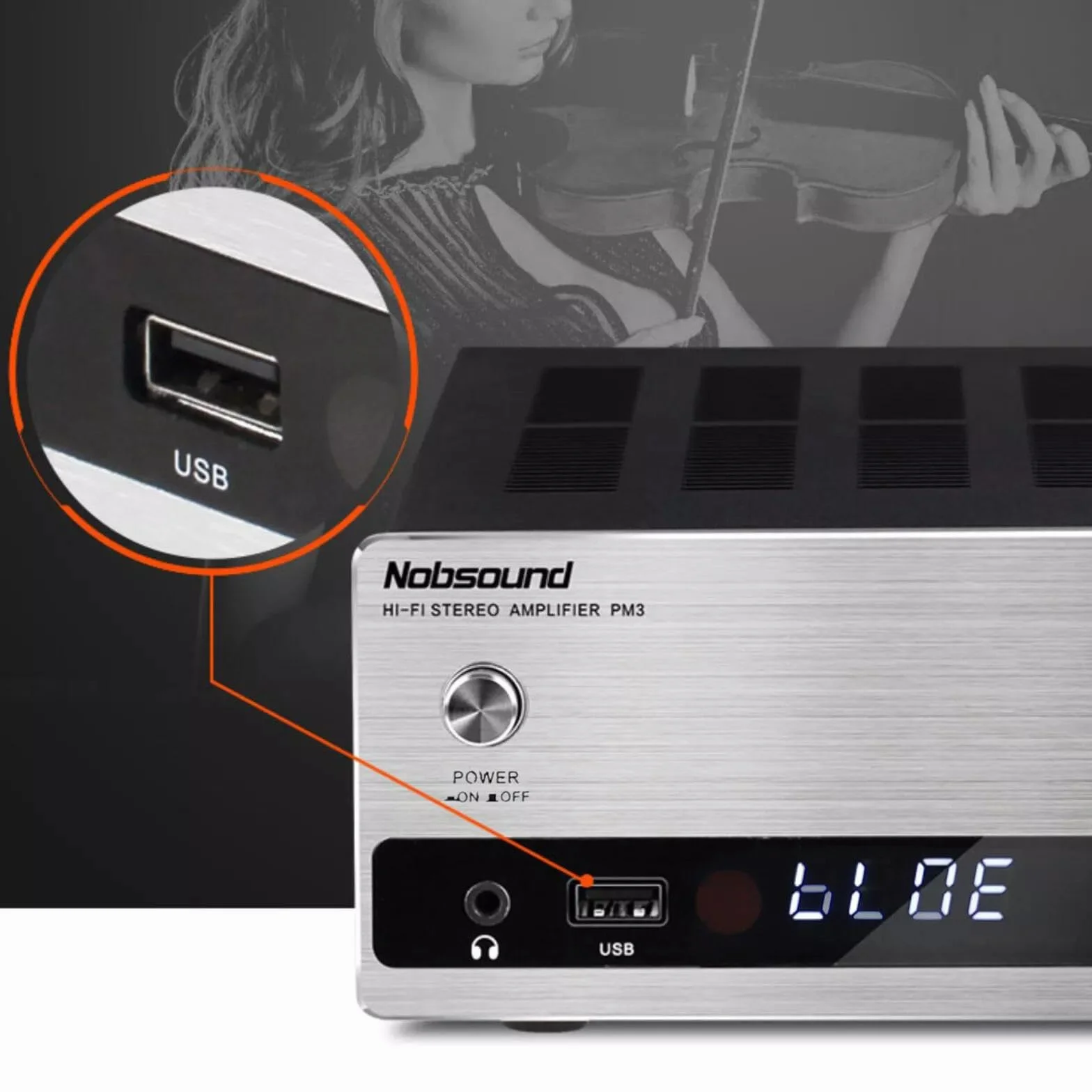 Wzmacniacz cyfrowy Bluetooth Nobsound DAC: Domowy wzmacniacz stereo, Odtwarzacz U-Disk z pilotem