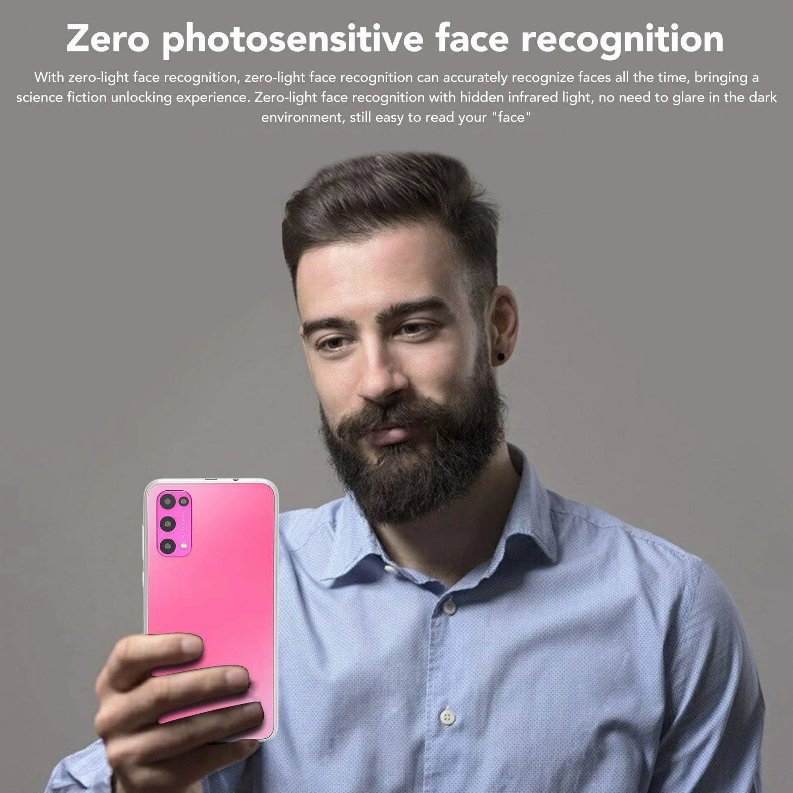 Odblokowany Smartfon z Androidem 10, 5,45-calowy Ekran FHD, Odblokowany Telefon Komórkowy z Dwiema Kartami SIM, Przedpłacony Smartfon 3G, 2 GB Pamięci RAM 16 GB ROM, Przód 5 MP z Tyłu 8(różowy)