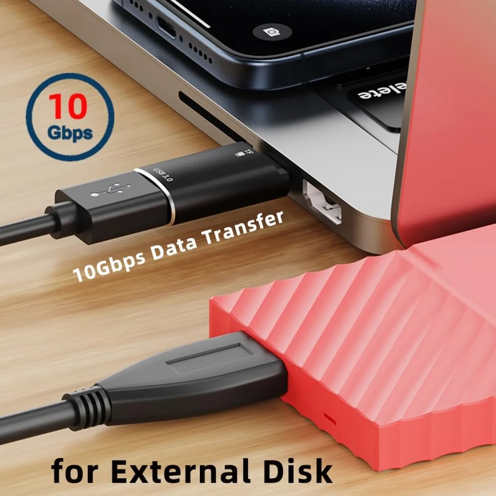 CY Adapter 10Gbps USB-C na USB 3.0 gniazdo OTG i czytnik kart TF Micro-SD do laptopa, tabletu, telefonu
