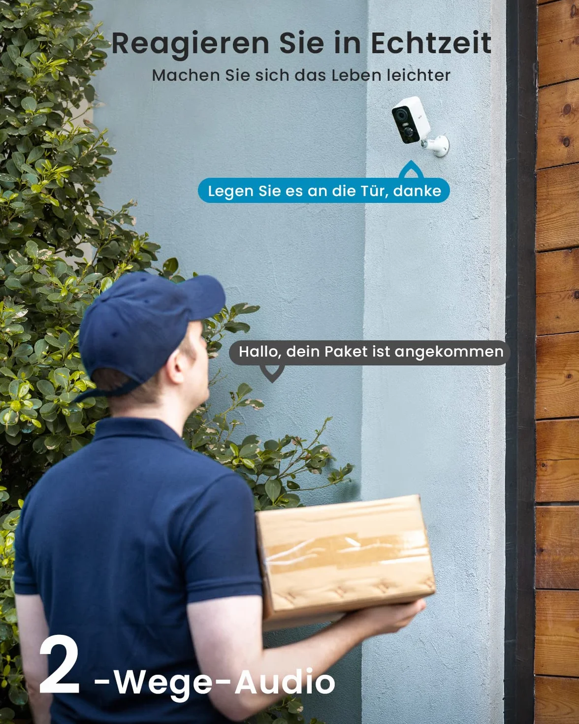 ieGeek Kamera do monitoringu 2K/3 MP, na zewnątrz, bezprzewodowa, z kolorową wizją nocną, wykrywaniem ruchu PIR, chmura/karta pamięci, IP66, dwukierunkowa, dźwięk 2,4 GHz