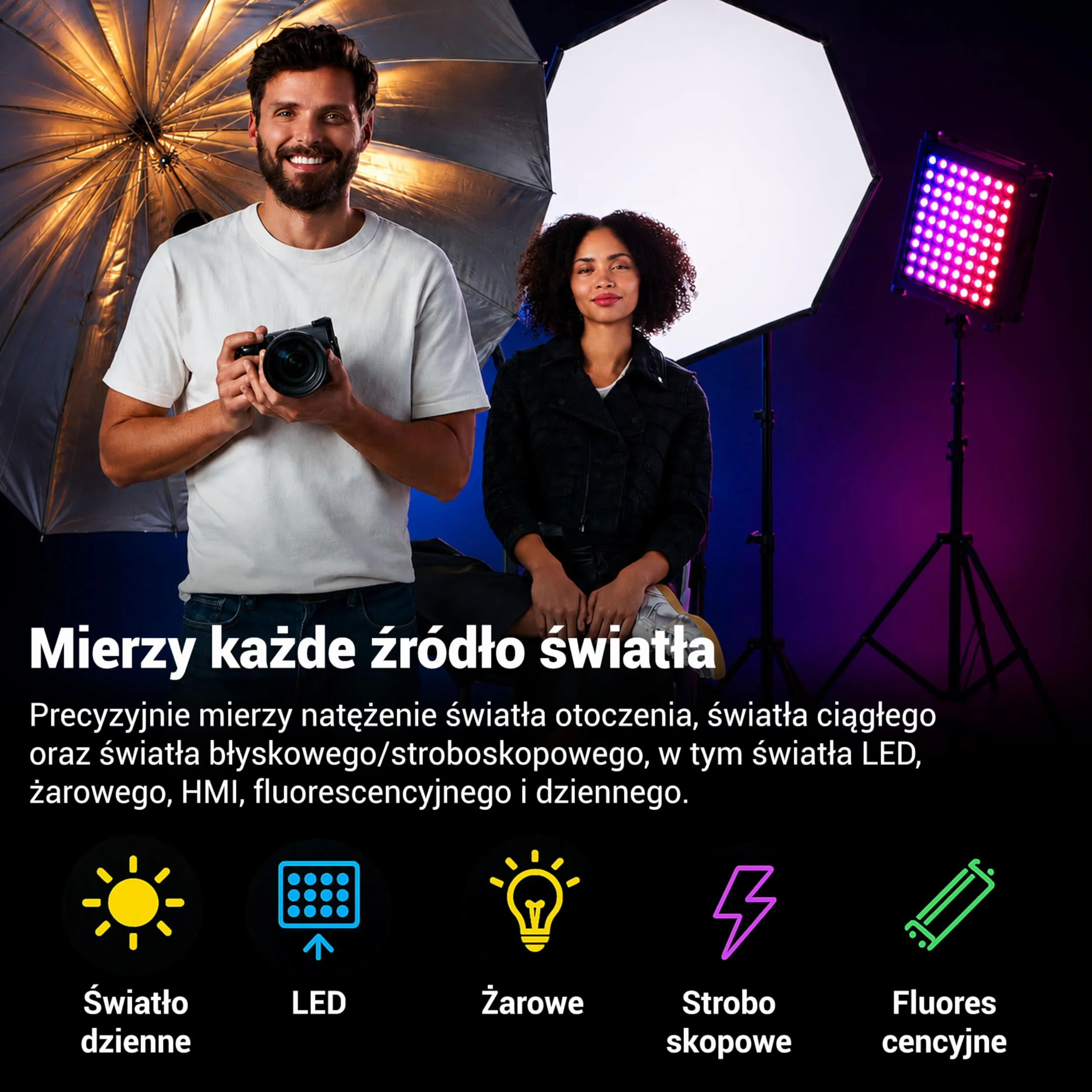 Datacolor LightColor Meter - Miernik światła i temperatury barw z obsługą Bluetooth do zdjęć, wideo i kina - Stałe przesyłanie danych w czasie rzeczywistym - przenośny, kompaktowy, odporny na upadki