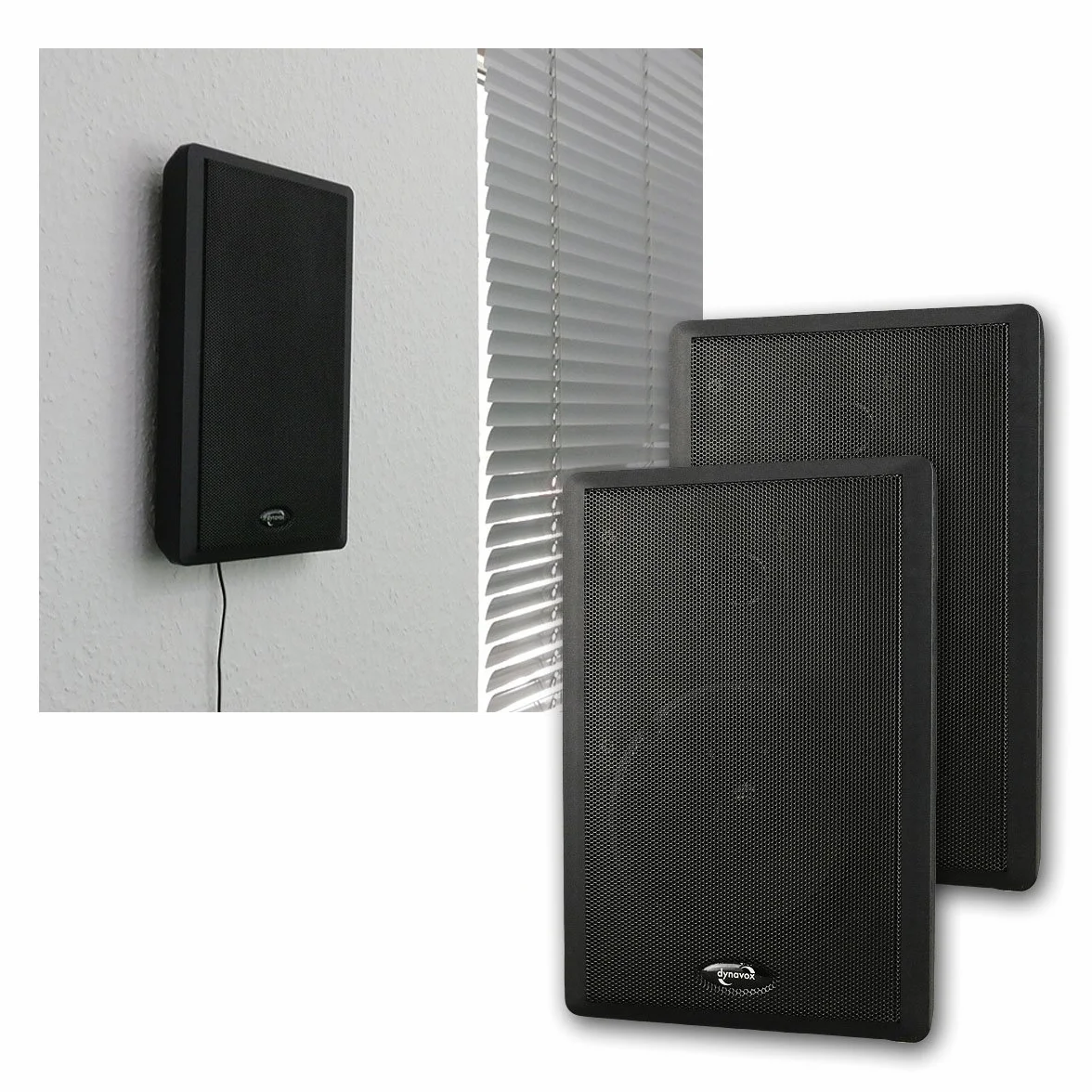 Dynavox WS-502 głośnik płaskoekranowy, 40 W, para, czarny