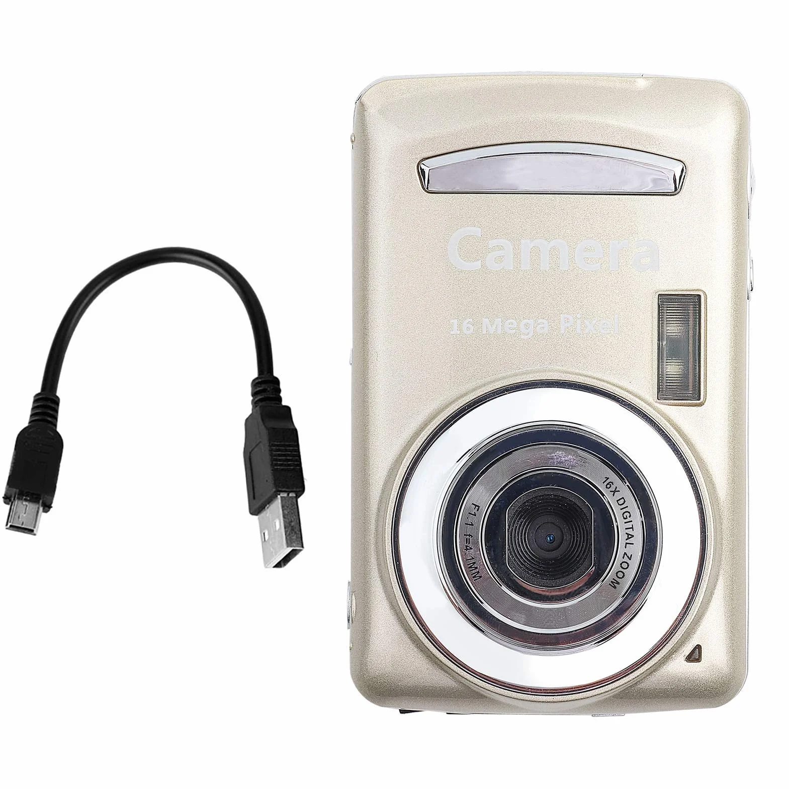 Mini 16MP 720P 30FPS 16X Zoom HD Cyfrowa Kamera Wideo Kamera Camaras Digitales Jednorazowe Aparaty Zewnętrzne (Złoto)