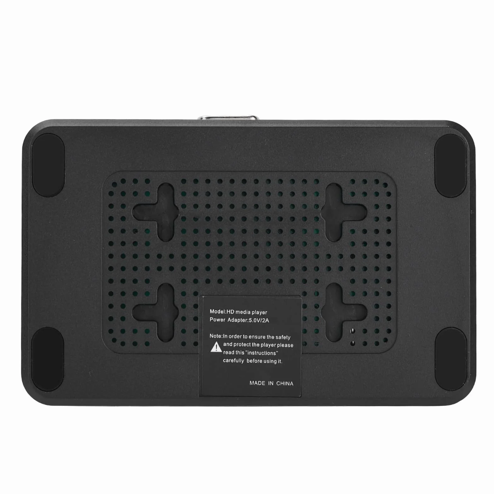 Odtwarzacz multimedialny, odtwarzacz multimedialny audio i wideo 1080P HD HDMI Obsługuje USB, kartę SD, dysk twardy z pilotem na podczerwień, 110 V-240 V. (UE)