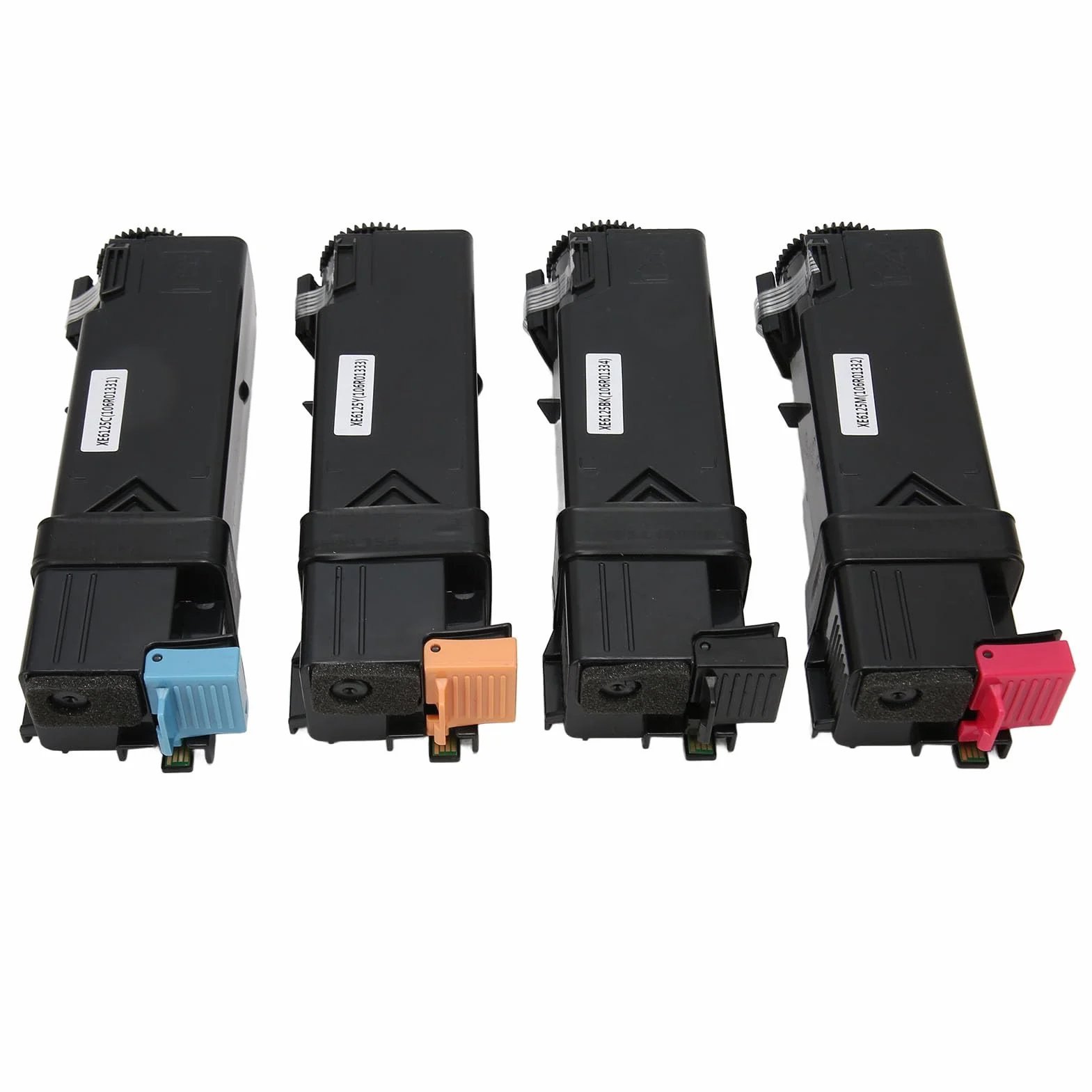 4PCS Toneer Cutridge Zestaw wysokiej wydajności Zestaw uzupełniania dla Phaser 6125 Drukarka z 3000 stronami drukowania tekstu do szkoły domowej Używanie trwałego materiału PVC