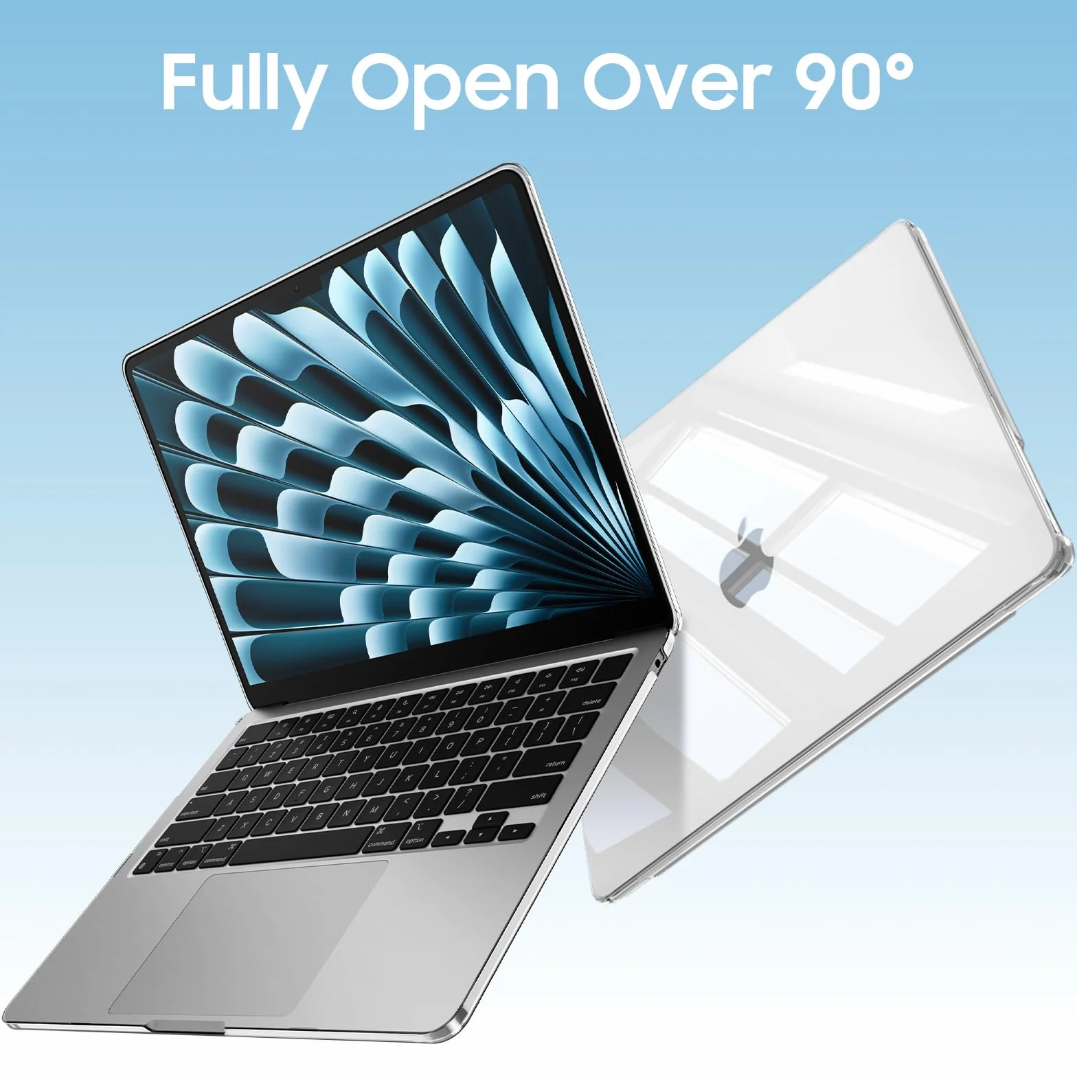 Fintie Pokrowiec kompatybilny z MacBook Air 13,6 cala M4 M3 M2 (2025-2022) A3240 A3113 A2681, ultracienka twarda osłona ochronna i torba na laptopa dla MacBook Air 13,6 cala M2 M3 M4 Chip, (Beżowy)