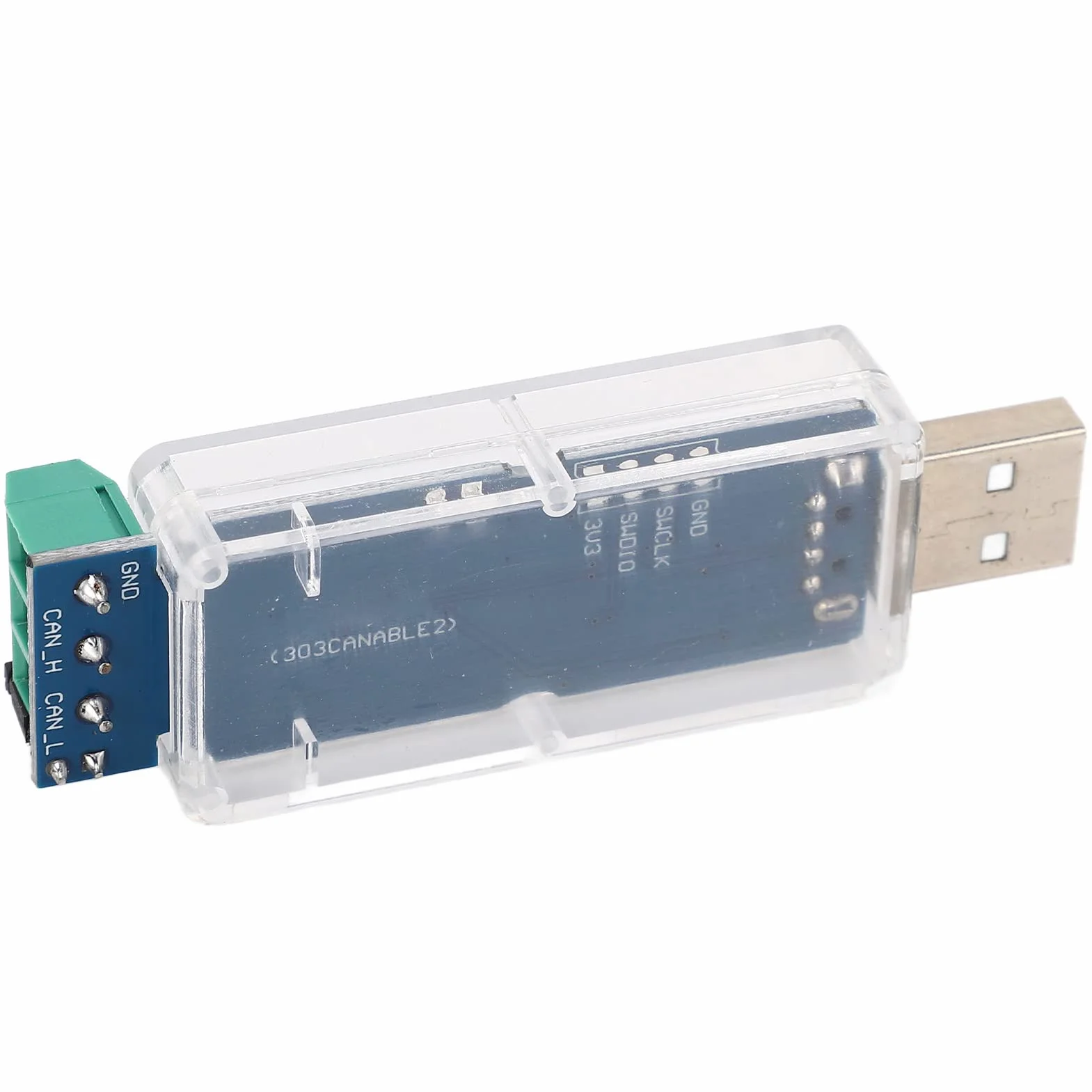Moduł konwertera USB na CAN, adapter konwertera USB na CAN, 3-kolorowy wskaźnik stanu LED, nieizolowany chip, prędkość transmisji USB do CAN, kabel USB do CAN, kabel USB