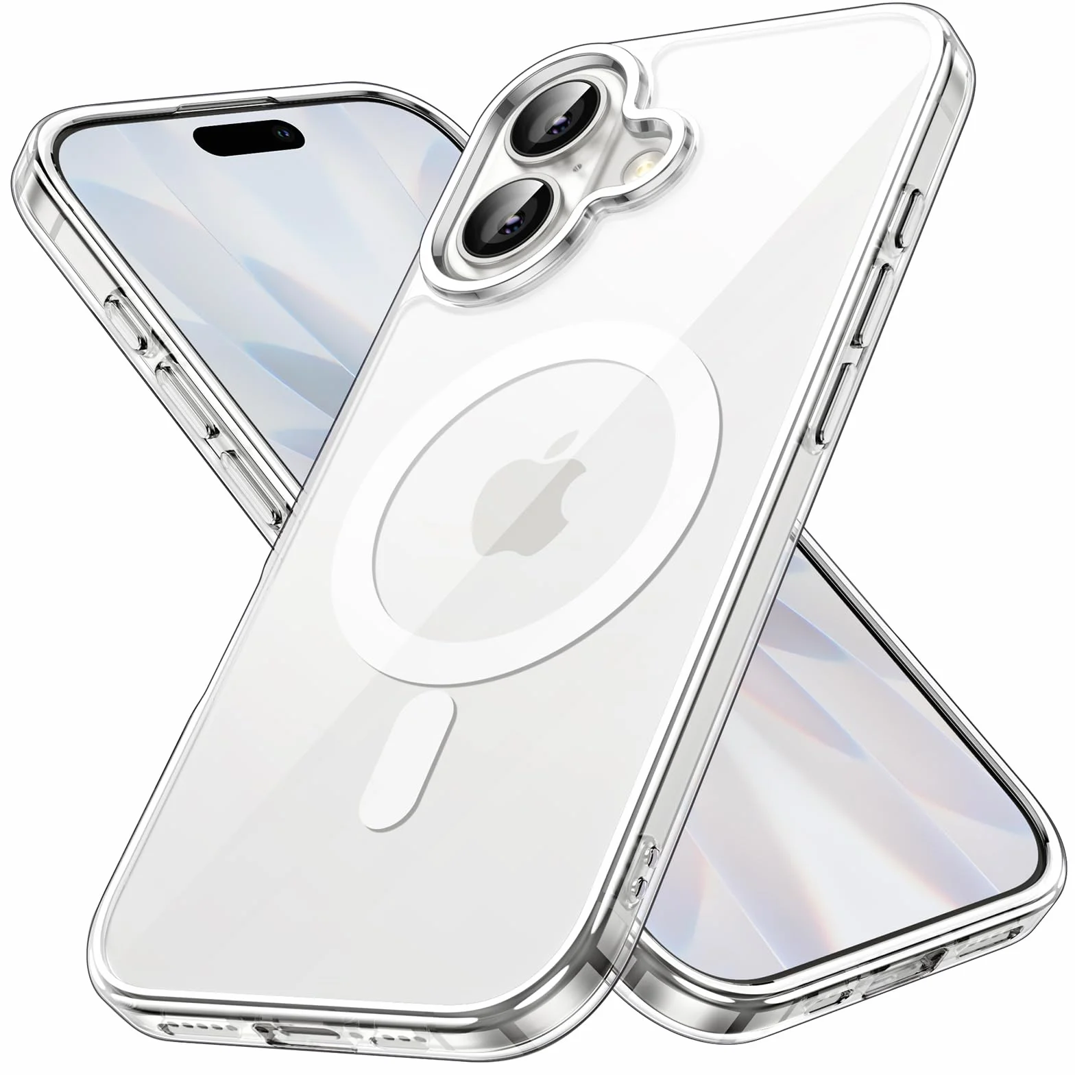 JETech Magnetyczne Etui dla iPhone 17 6,3 Cala Kompatybilne z MagSafe, Odporny na Wstrząsy Osłona Bumper Telefonu, Odporna na Zarysowania Przejaśniać Tył (Przezroczyste)