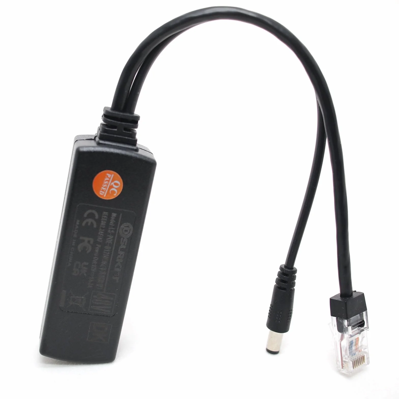 Gigabit Active PoE Splitter Power Over Ethernet 48 V do 12 V 1000 Mb/s