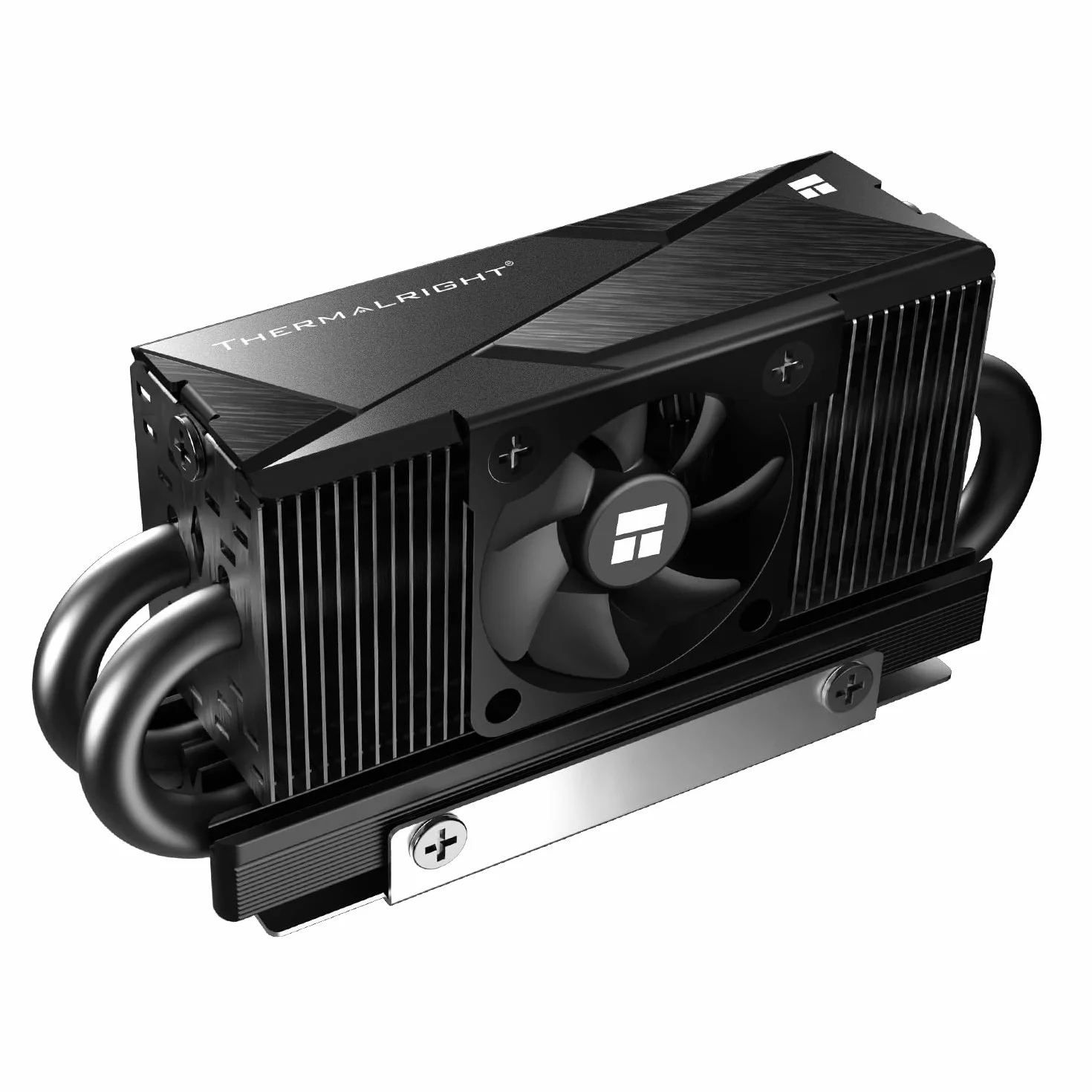 Thermalright HR10 2280 PRO Black radiator SSD, dwustronny radiator, z małym i szybkim wentylatorem PWM, podkładka termiczna do komputera i komputera SSD 2280, wysokowydajna chłodnica SSD
