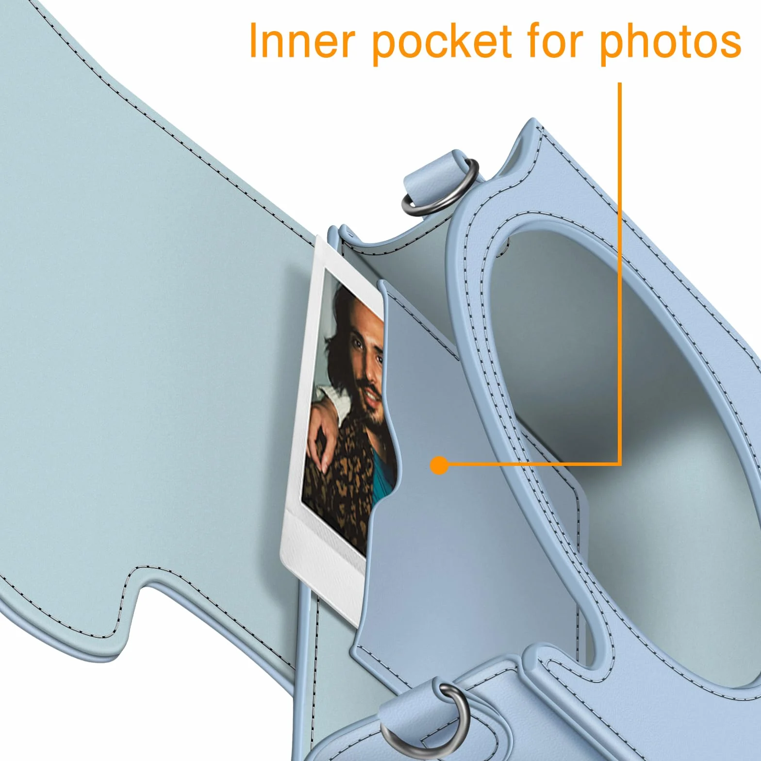 Fintie Etui na aparat fotograficzny Fujifilm Instax Square SQ1 / Instax Square SQ40 - Premium pokrowiec ochronny podróżny torba na aparat etui ze zdejmowanym paskiem, niebieski