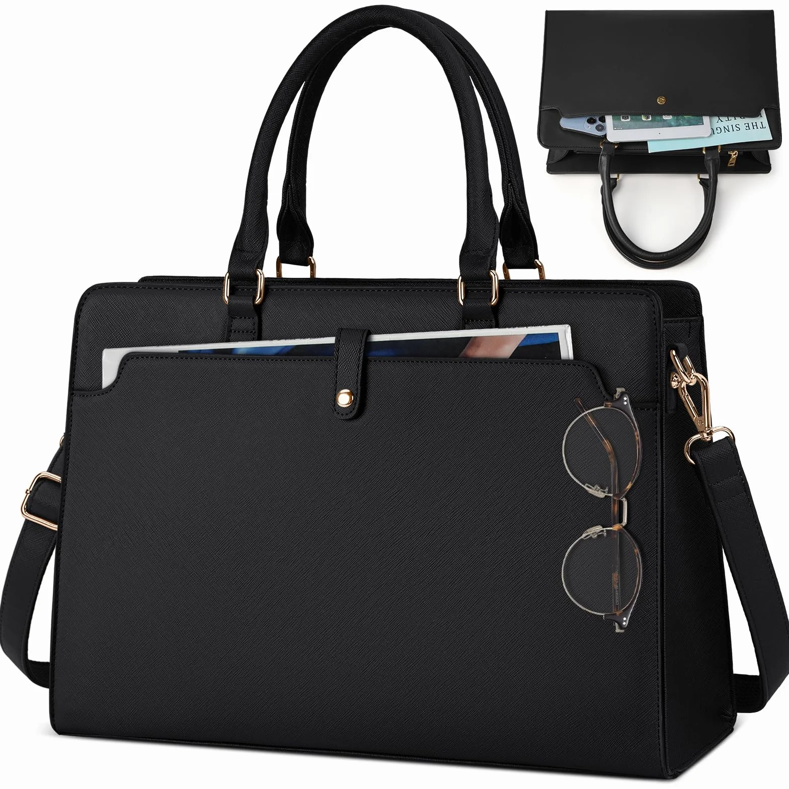 RAINSMORE Torebka damska Shopper torba damska duża 15,6 cala