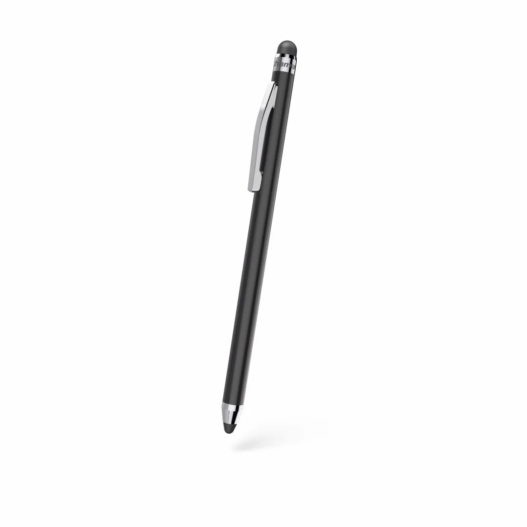 Hama Rysik do tabletu i smartfona 116 mm (pencil tablet, soft touch, klips, uniwersalny, aluminium, miękka końcówka, do wyświetlacza, cienka końcówka 4mm, stylus) czarny