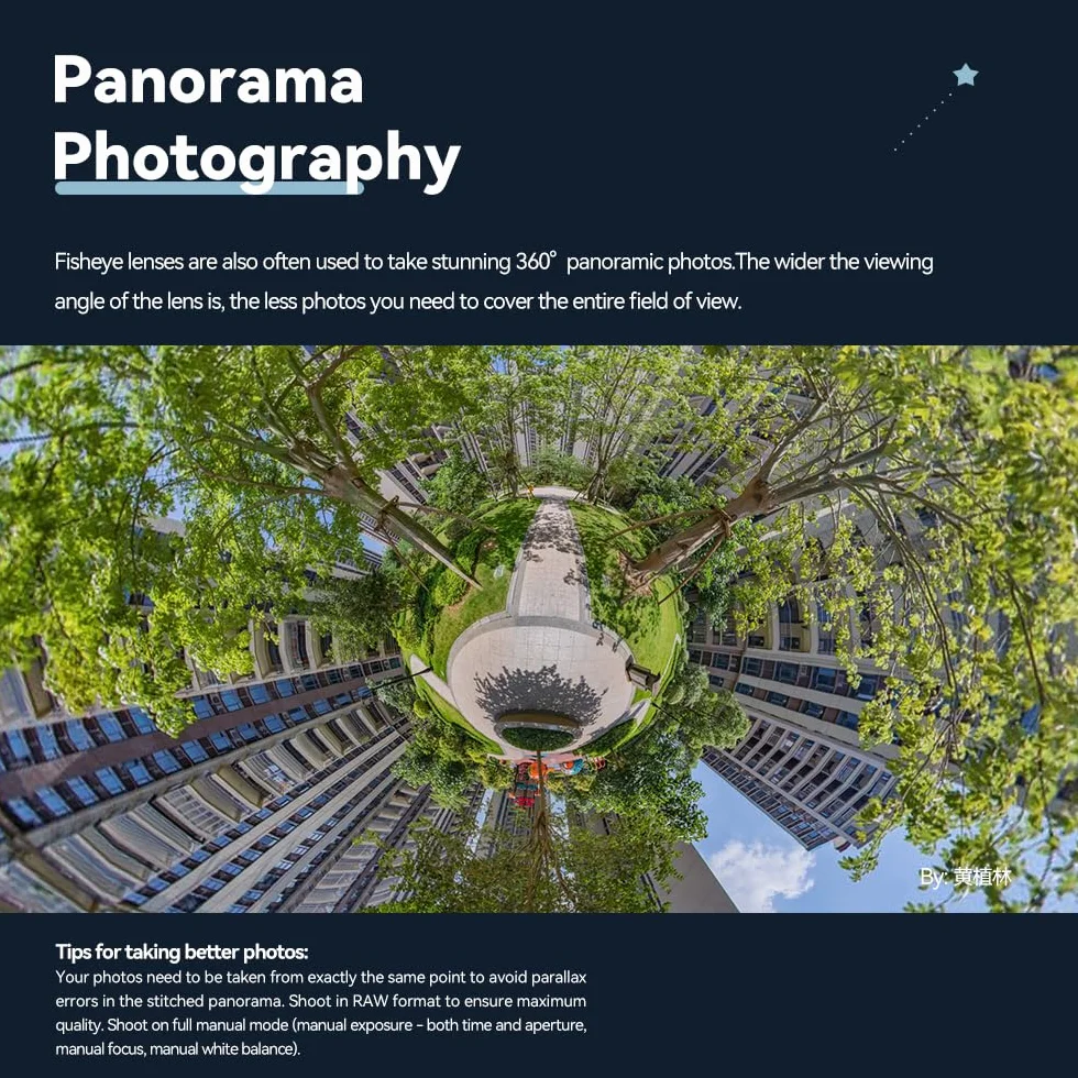 TTARTISAN APS-C 7,5mm F/2 Fisheye X, Ultra-szerokokątny obiektyw manualny do mocowania Fuji X-A1 X-A10 X-M5 X-H2 X-T1 X-T10 X-T20 X-T30 X-T50 (Bajoneta X)